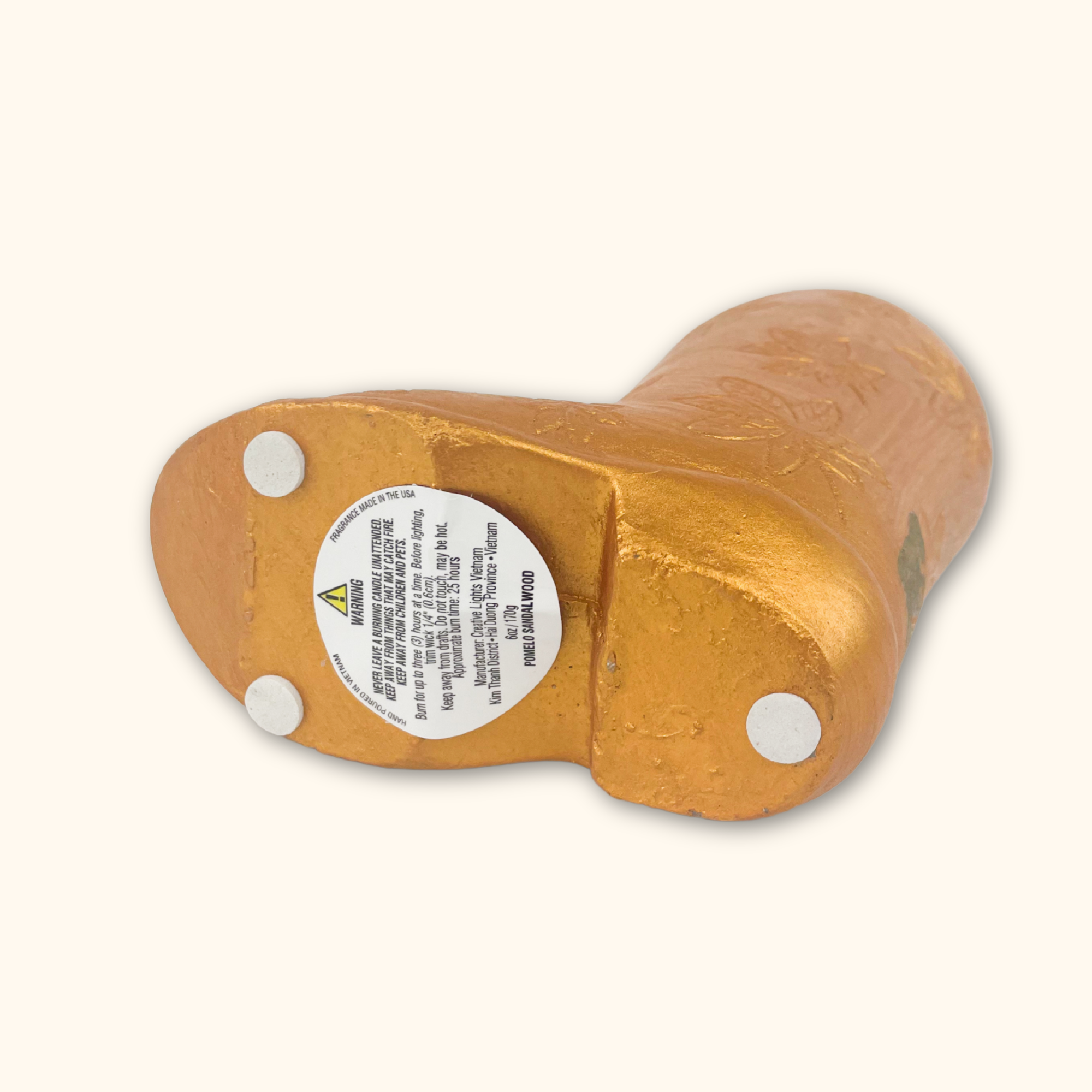 Gold Cowboy Boot Scented Candle Sunshine Thrift