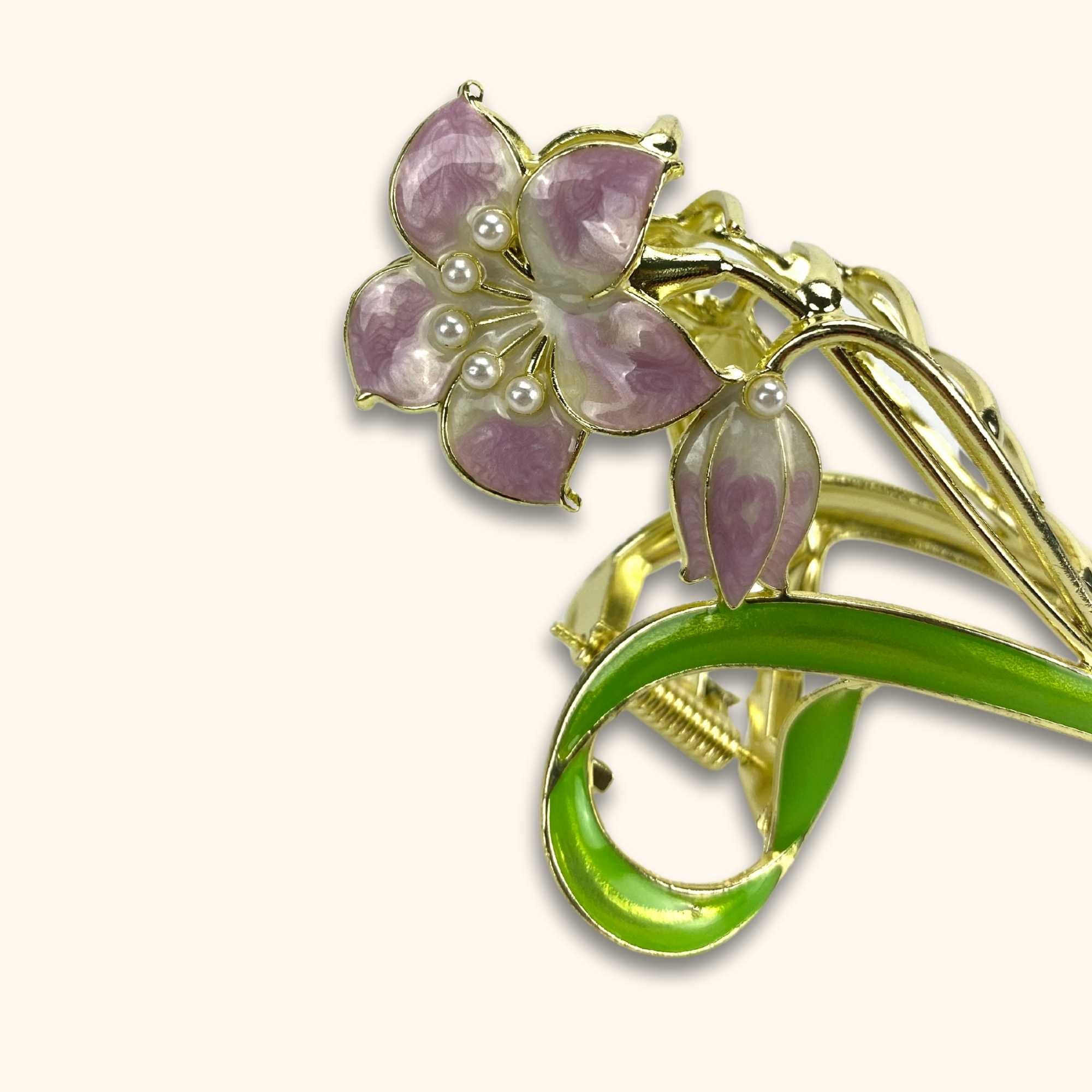 Large Flower Hair Clip Purple - - Hair accessories