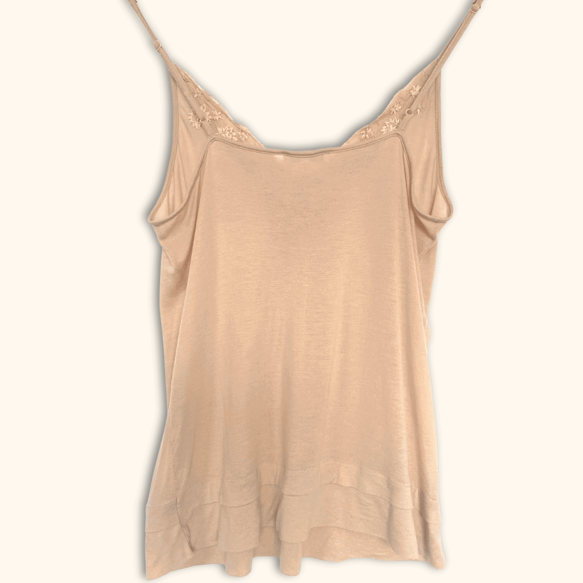Y2K Floral Lace Cami Top Pink - Size Small - - Tops & Shirts