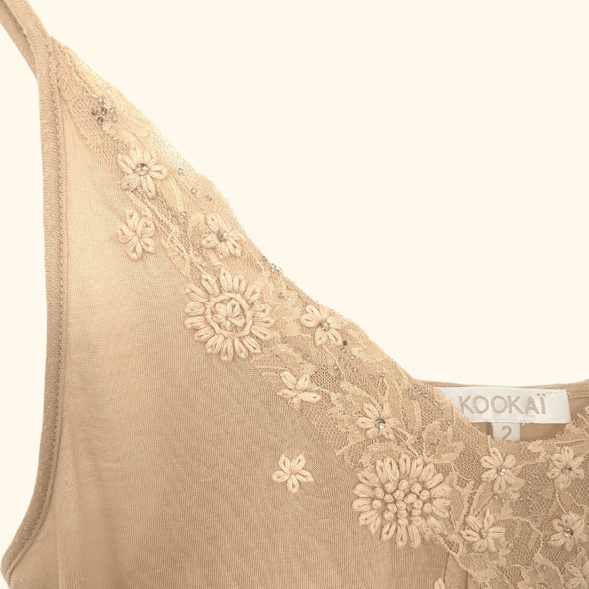 Y2K Floral Lace Cami Top Pink - Size Small - - Tops & Shirts