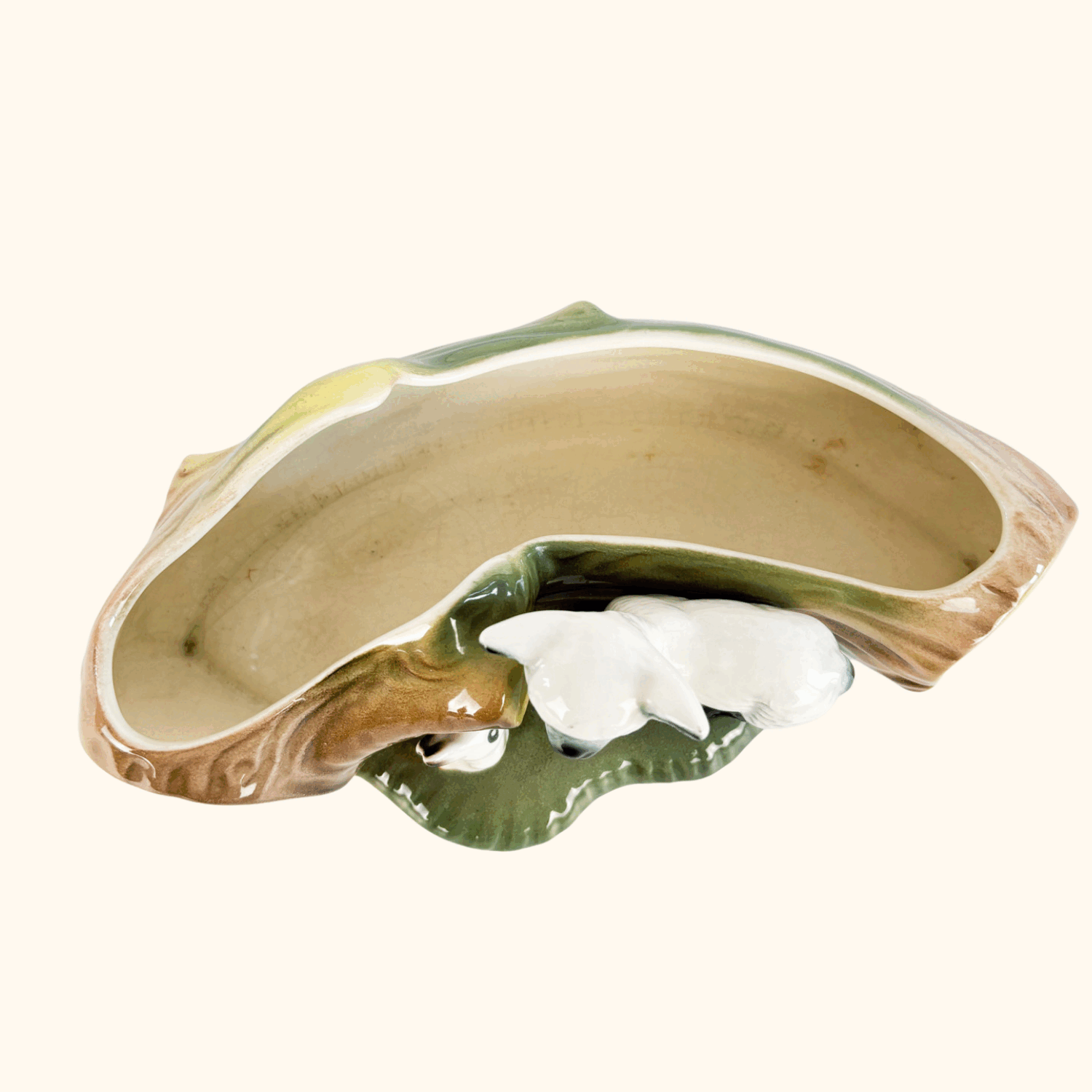 Hornsea Fauna Rabbit & Lamb Log Posy Planter Hornsea