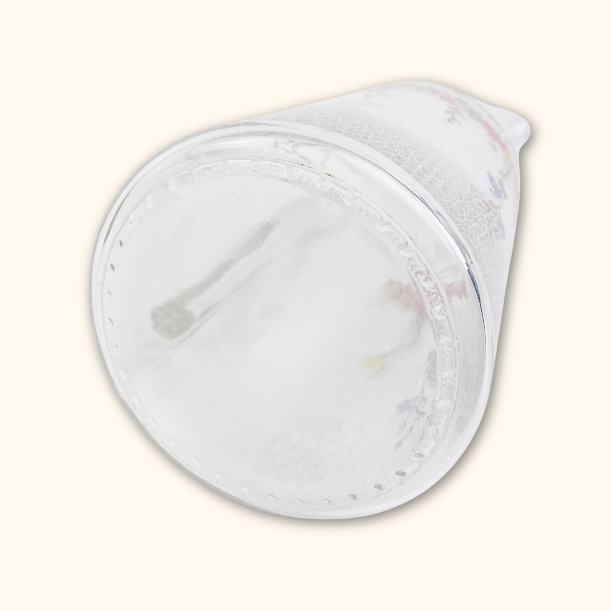 Floral Glass Pitcher Jug - - Decoration