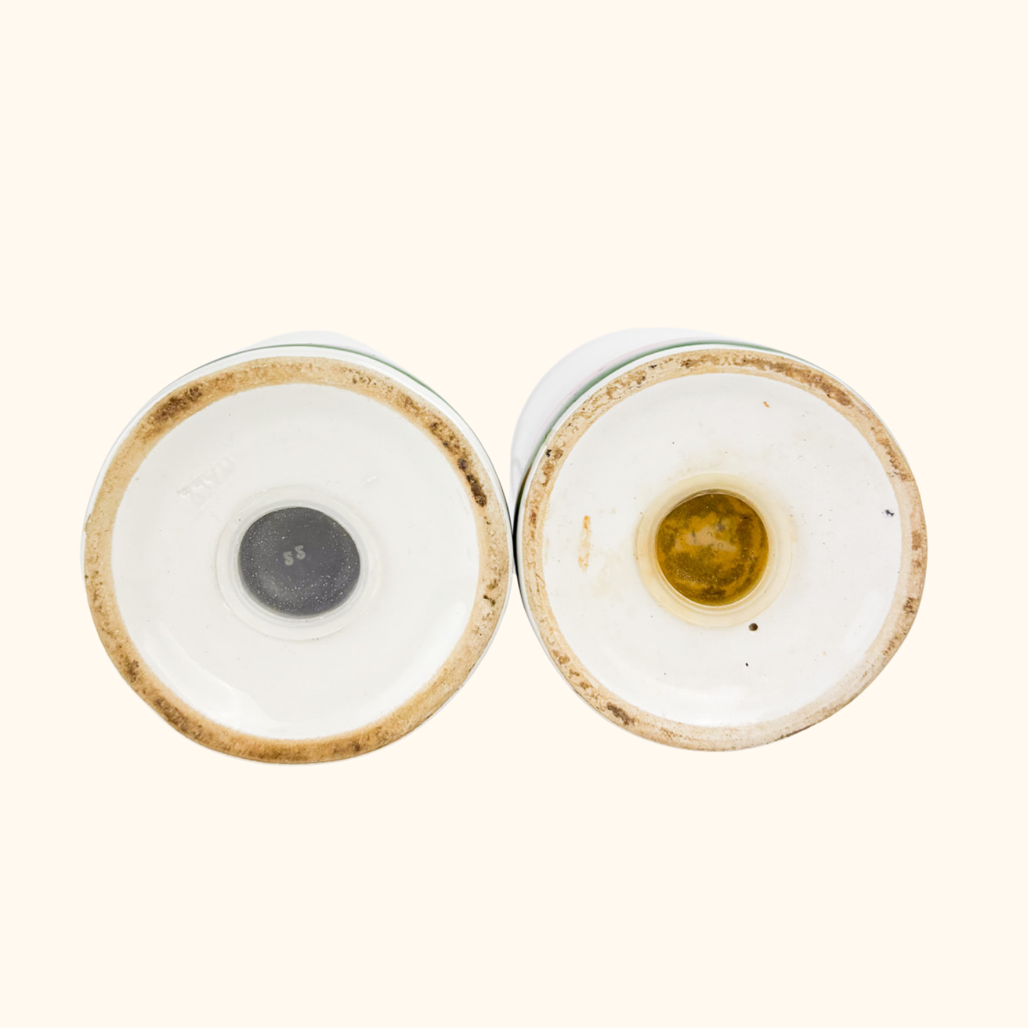 Baldelli Italy Striped Ceramic Salt and Pepper Shakers - - Kitchenware