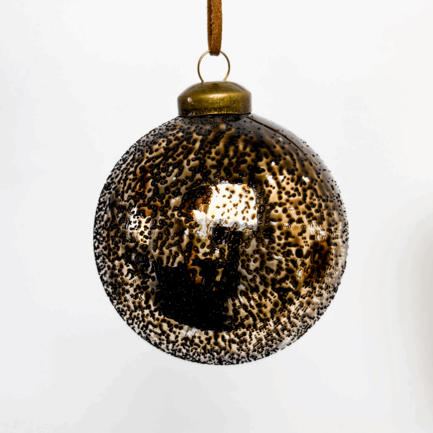 Large Snowy Neutral Baubles Mixed Set of 7 Sunshine Thrift