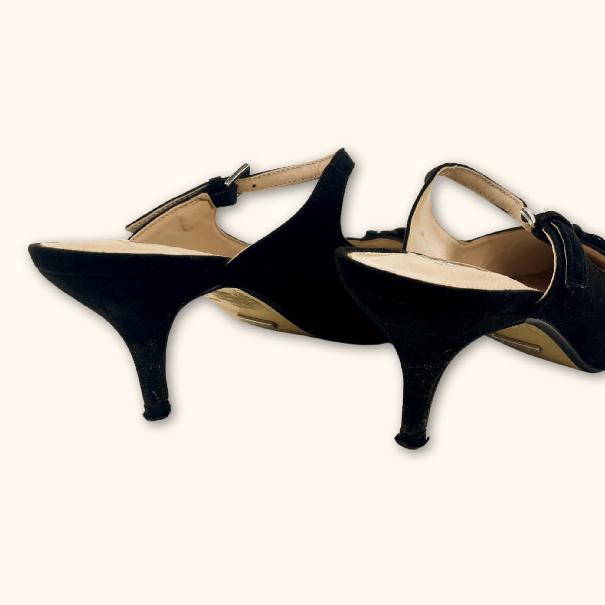 Topshop Black Tassel Heels - Size 6 Topshop