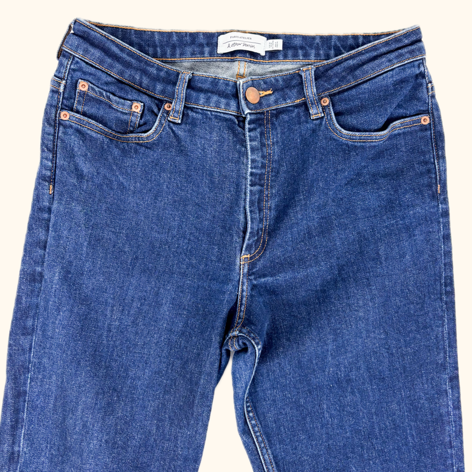 & Other Stories Blue Denim Straight Leg Jeans - Size 30inch & Other Stories