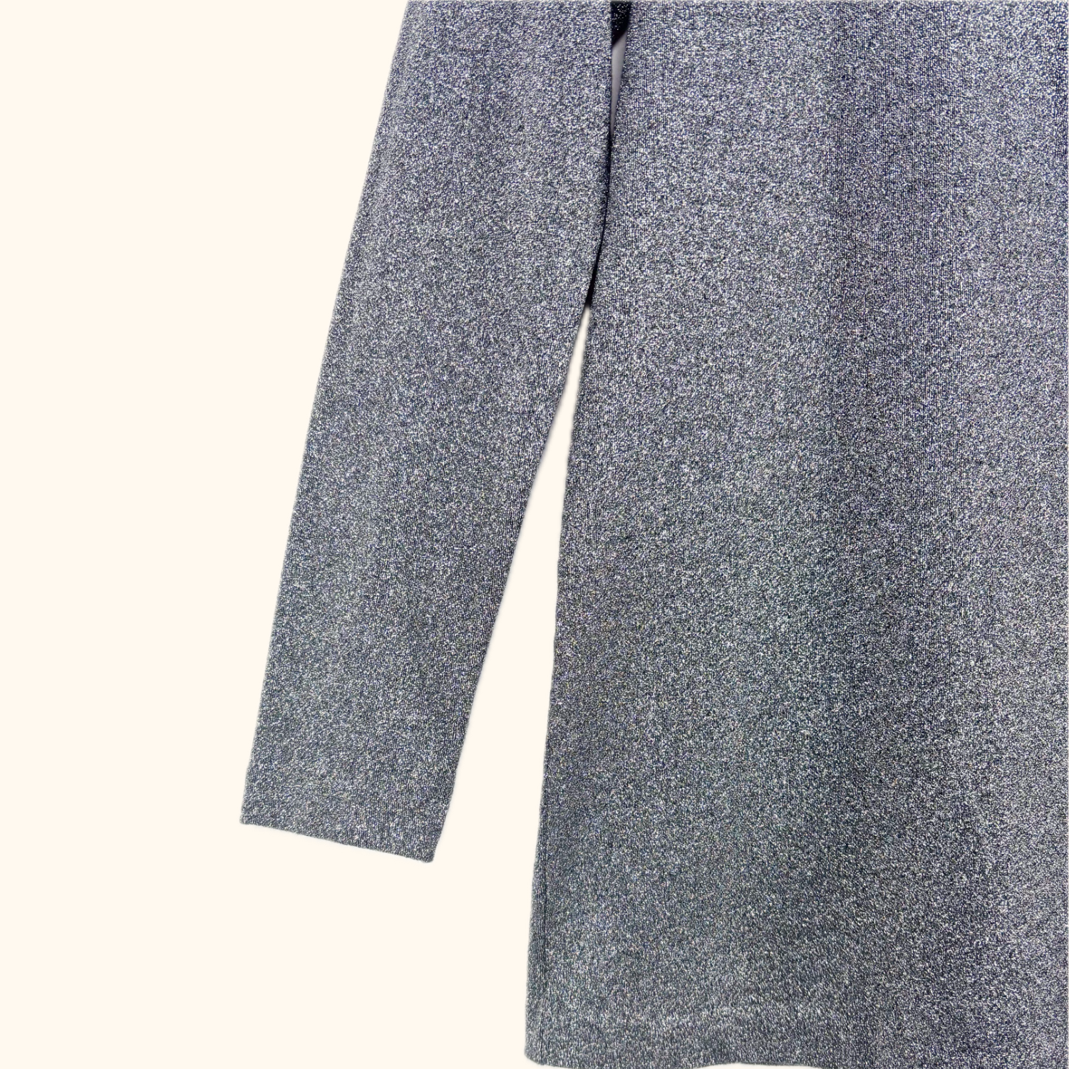 & Other Stories Silver Metallic Long Sleeve Jumper - Size 12 & Other Stories