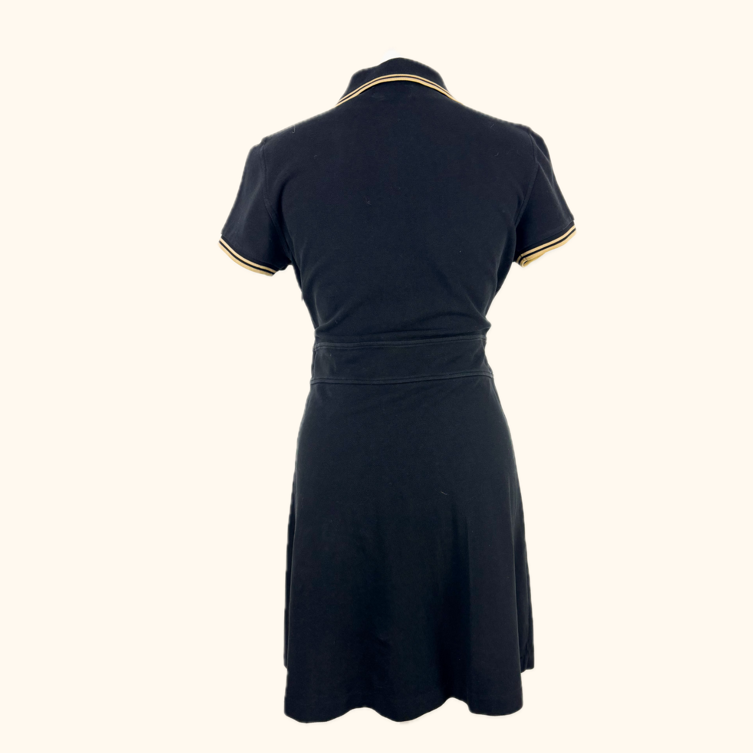 Fred Perry Black Tipped Pleated Tennis Dress - Size 12 - - Dresses