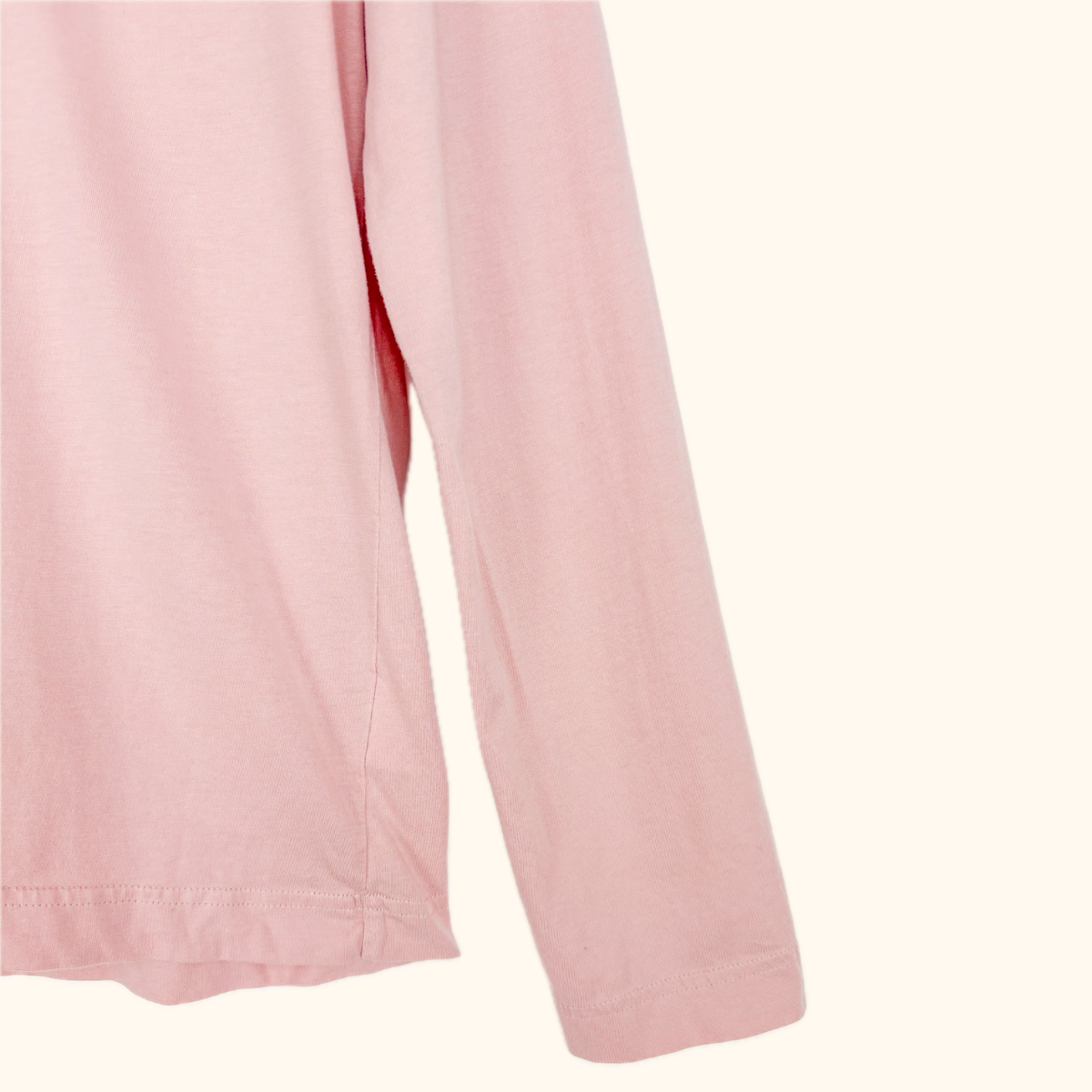 Arket Light Pink 100% Cotton Long Sleeve Top - Size Large