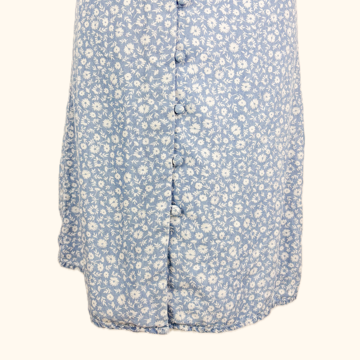 Next Cool Blue Ditsy Floral Mini Dress - Size 6 Next