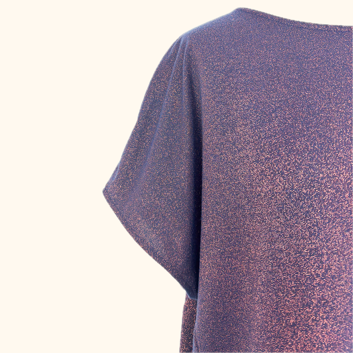 Oliver Bonas Copper Navy Metallic Tunic Dress - Size 14 Oliver Bonas