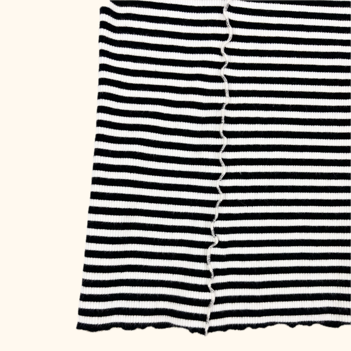 & Other Stories Striped Stretch Frill Top - Size Large