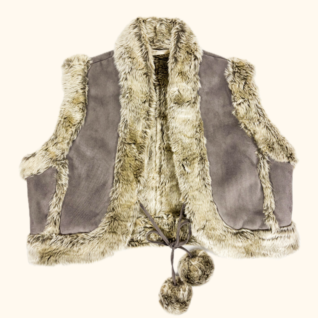Vintage George Cropped Faux Fur Vest - Size Medium George