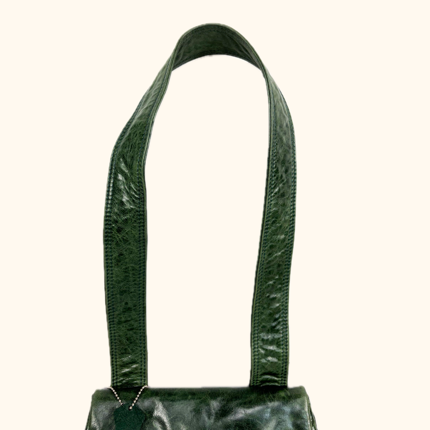 Dericci Emerald Green Leather Fold Over Shoulder Bag Dericci