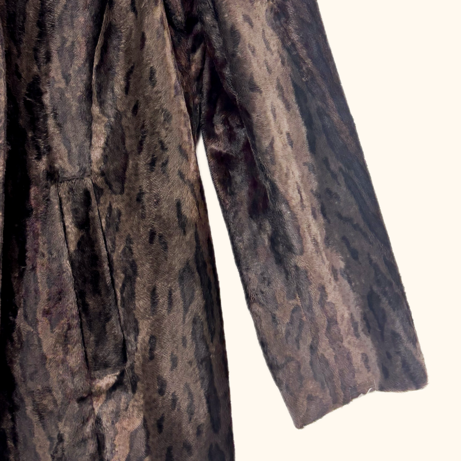 Principles Brown Leopard Print Textured Coat - Size 16 Principles