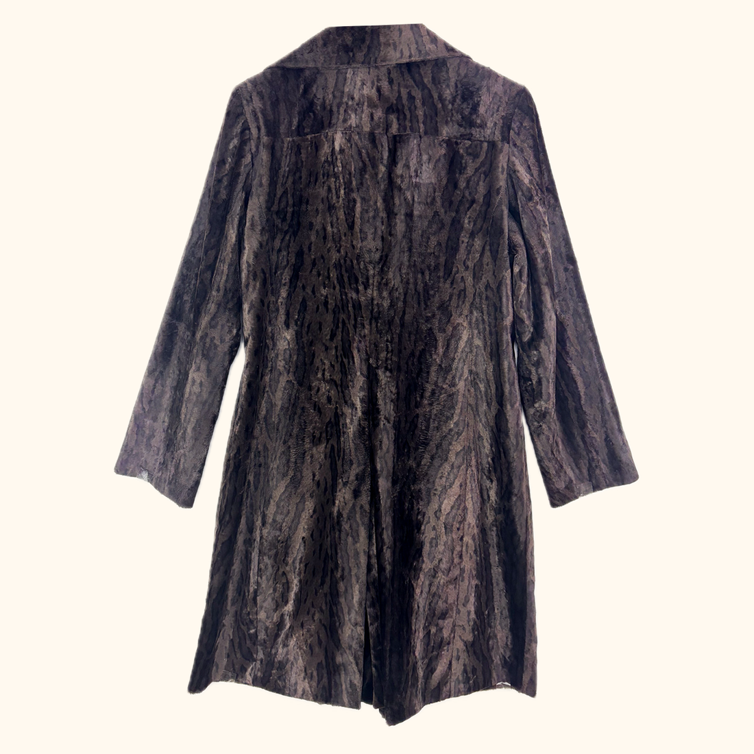 Principles Brown Leopard Print Textured Coat - Size 16 Principles