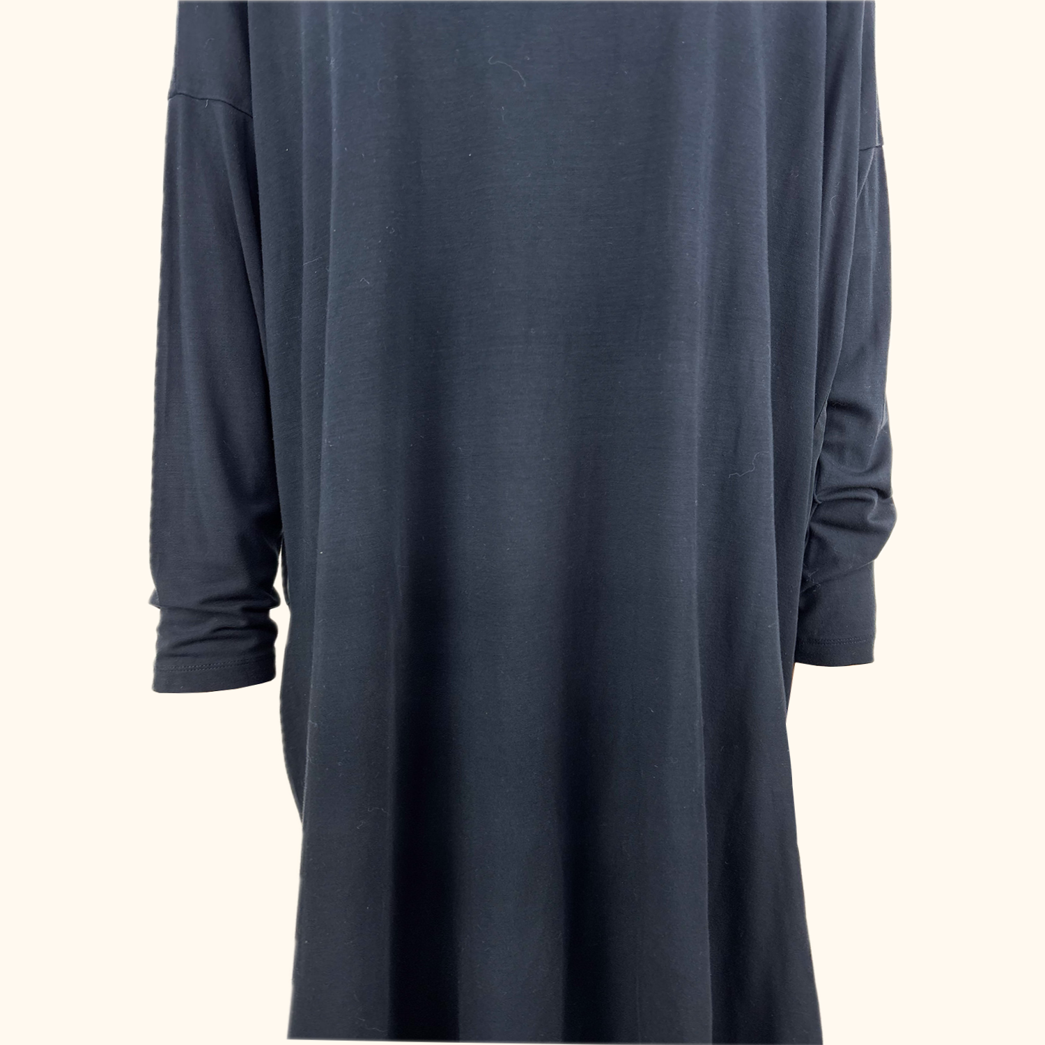 Cos Navy Blue Jersey Silk Midi Dress - Size Large Cos