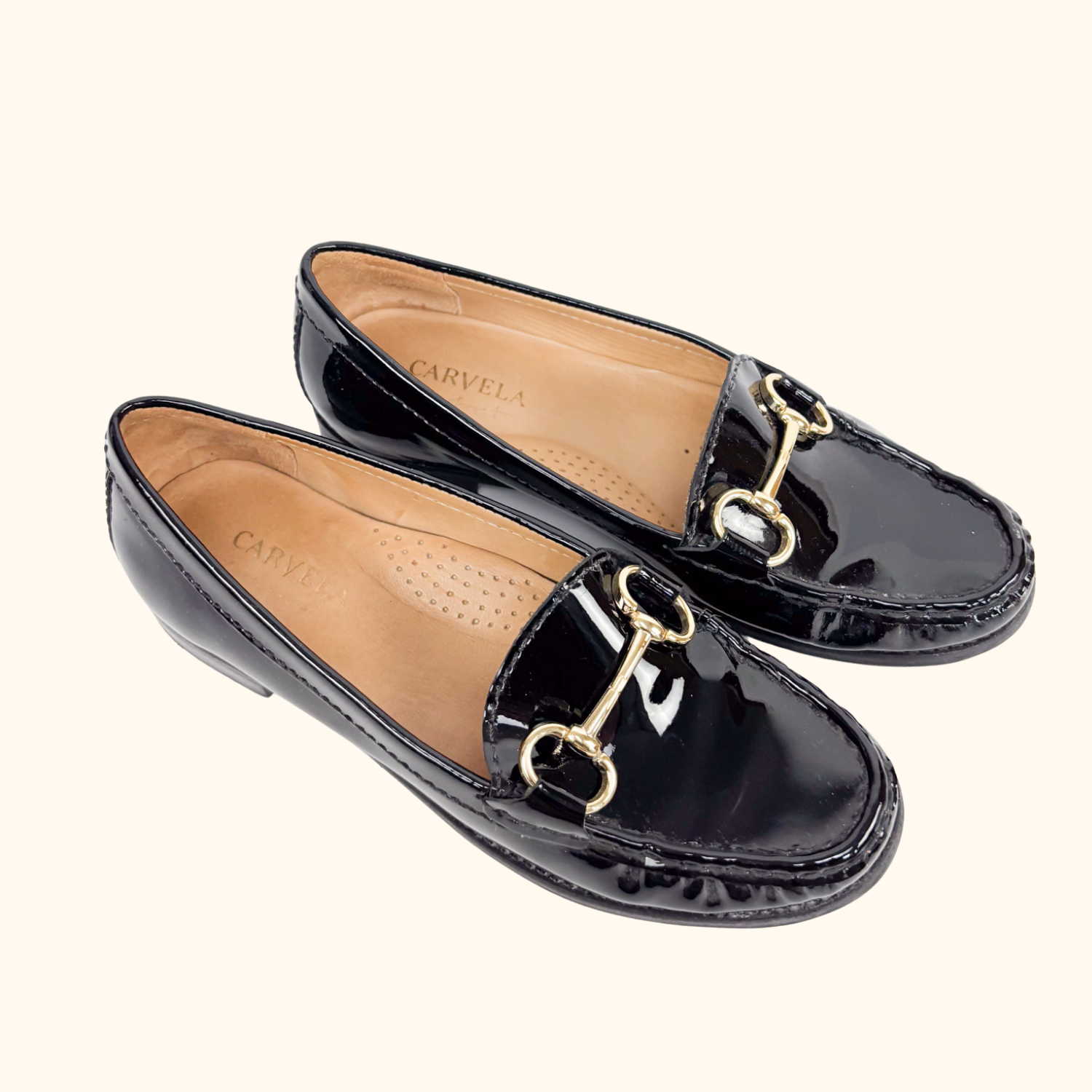 Carvela Comfort Black Leather Loafers - Size 3 Carvela