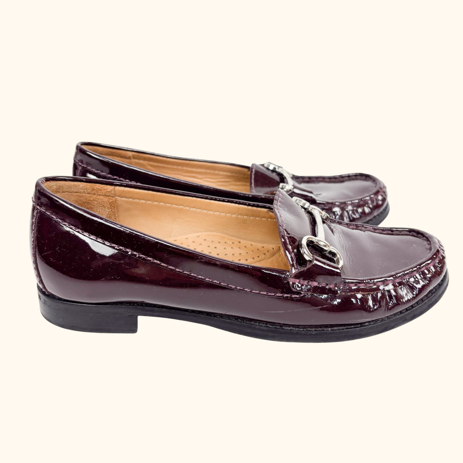 Carvela Comfort Burgundy Leather Loafers - Size 3 - - Shoes & Boots