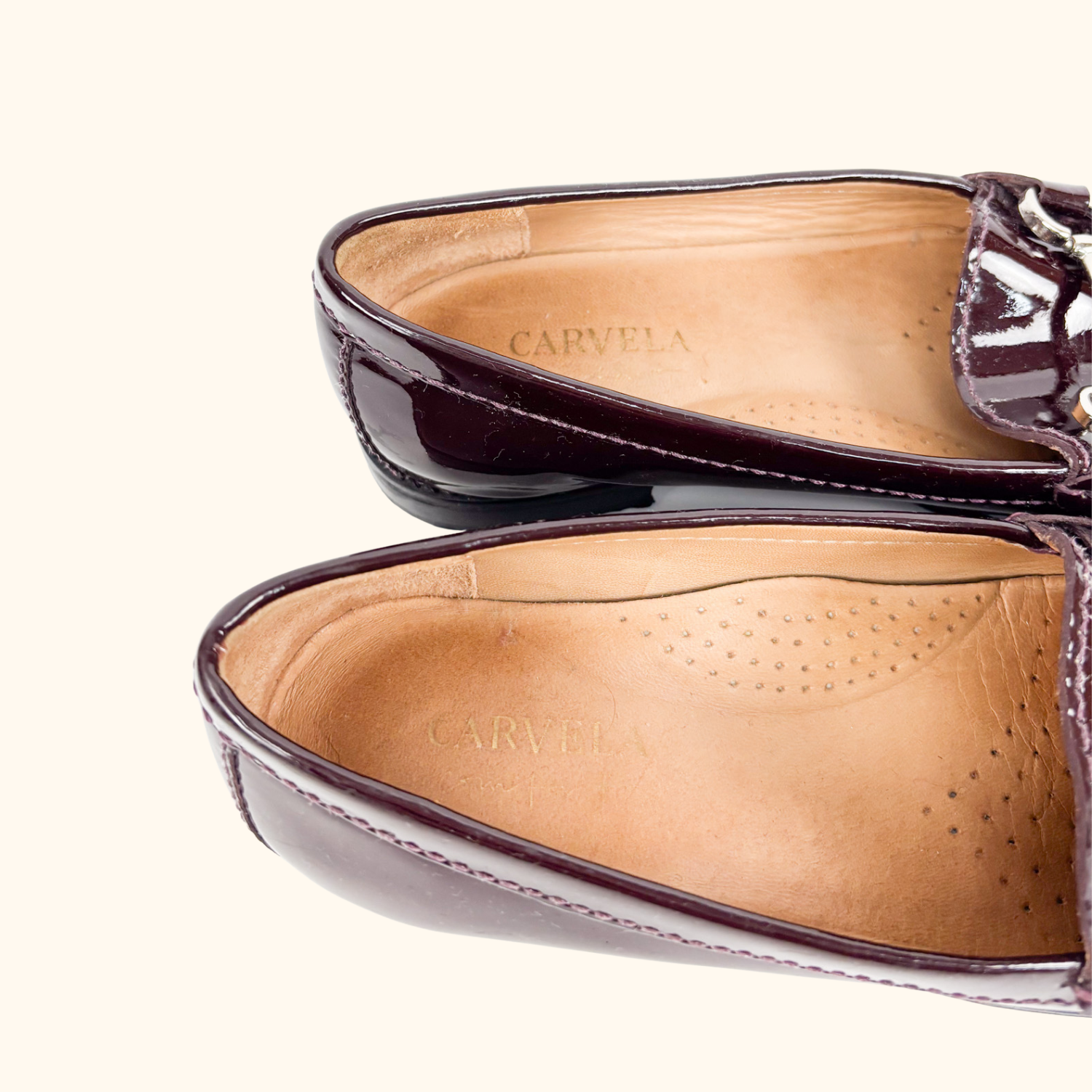 Carvela Comfort Burgundy Leather Loafers - Size 3 - - Shoes & Boots