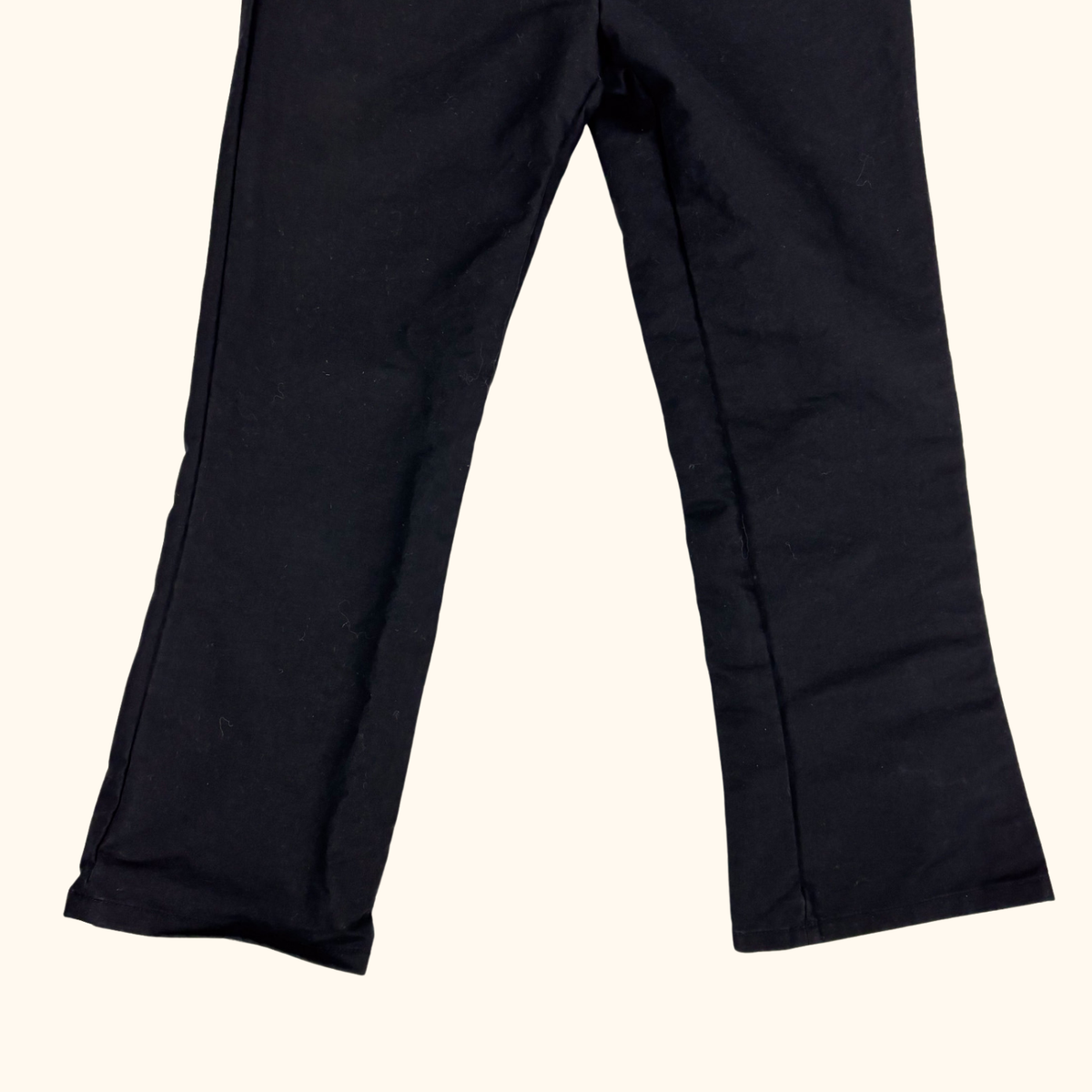 Arket Black 100% Cotton Twill Cropped Trousers - Size 10