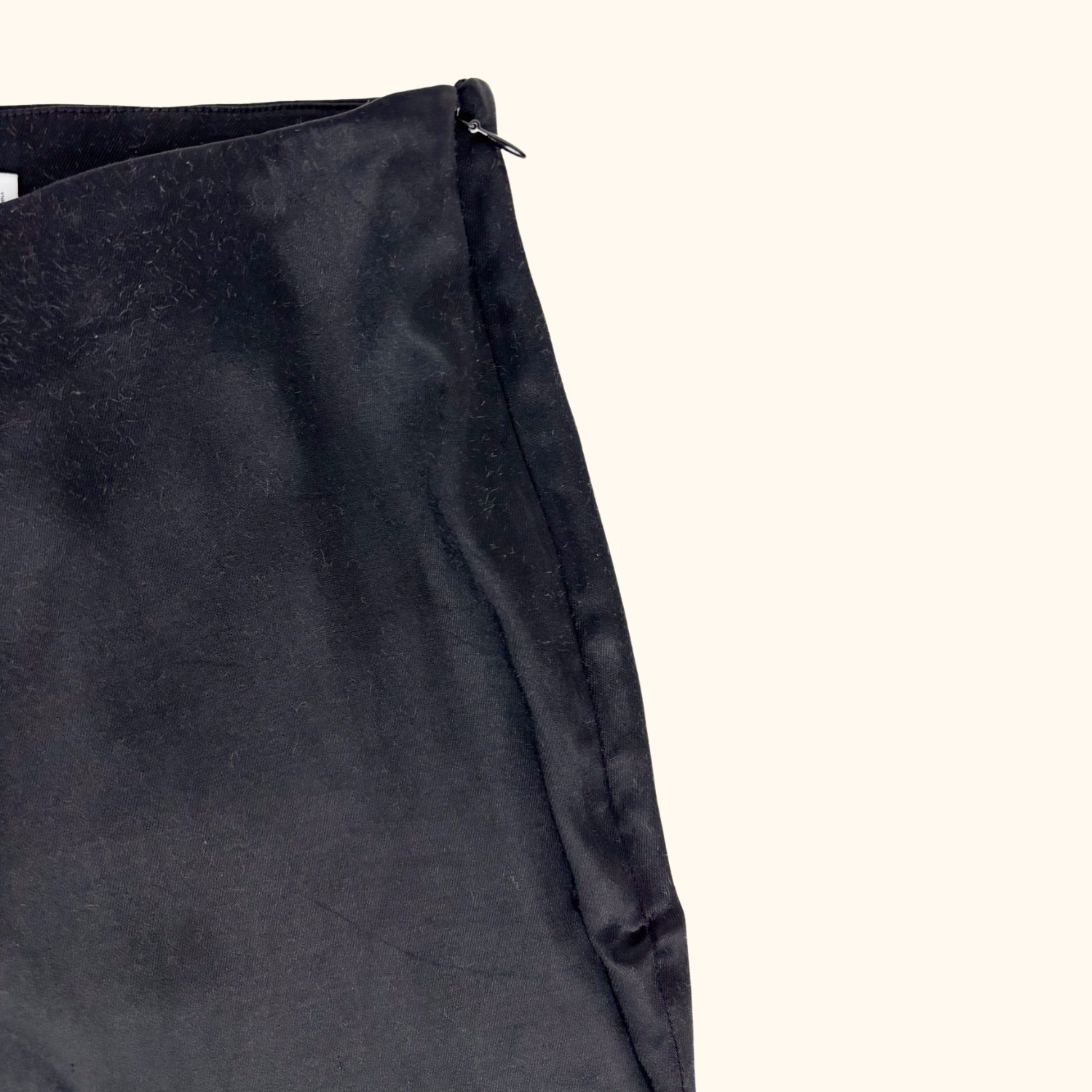 & Other Stories Black Satin Slim Trousers - Size 10 & Other Stories