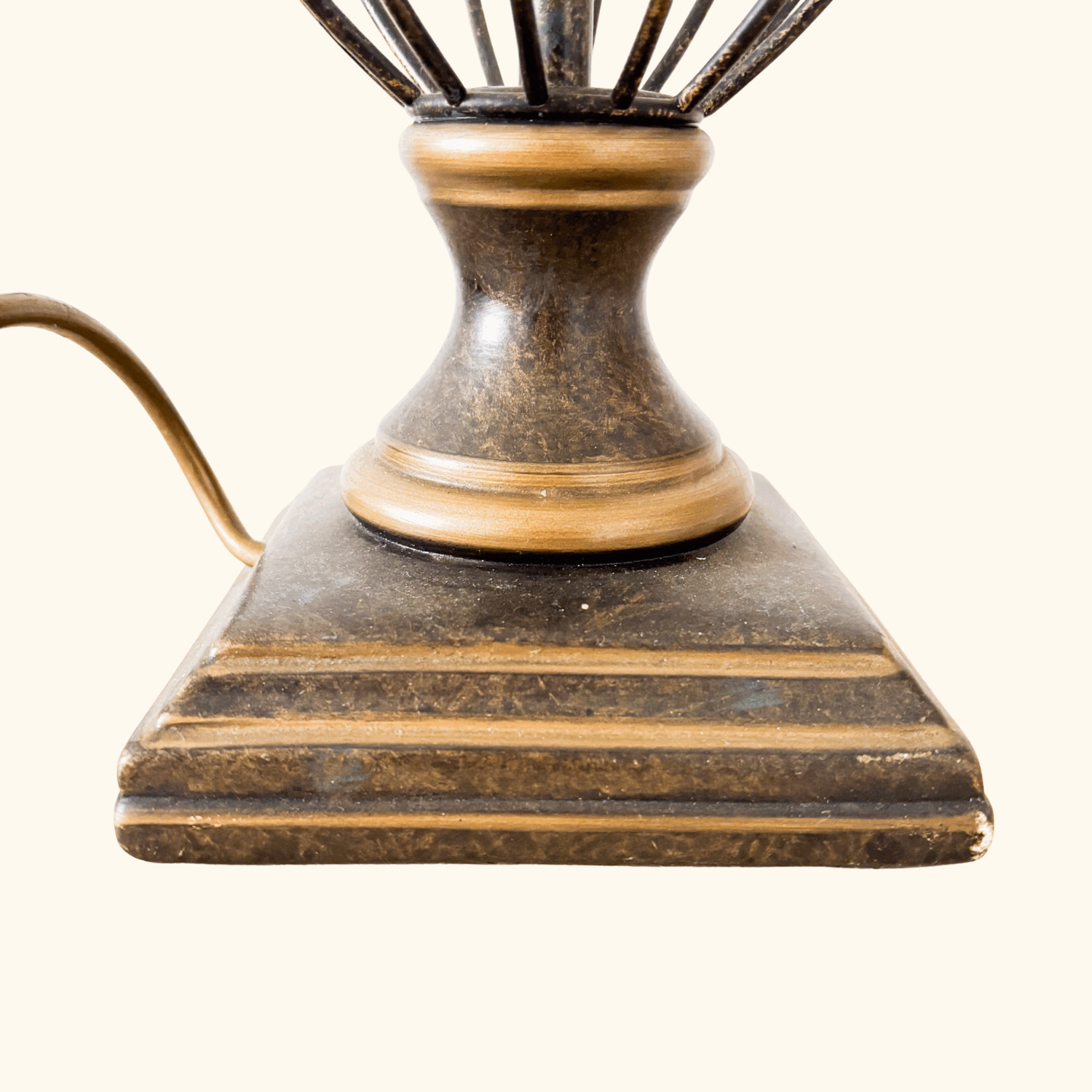 Vintage M&S Home Bird Cage Antique Style Bronze Table Lamp Marks and Spencer