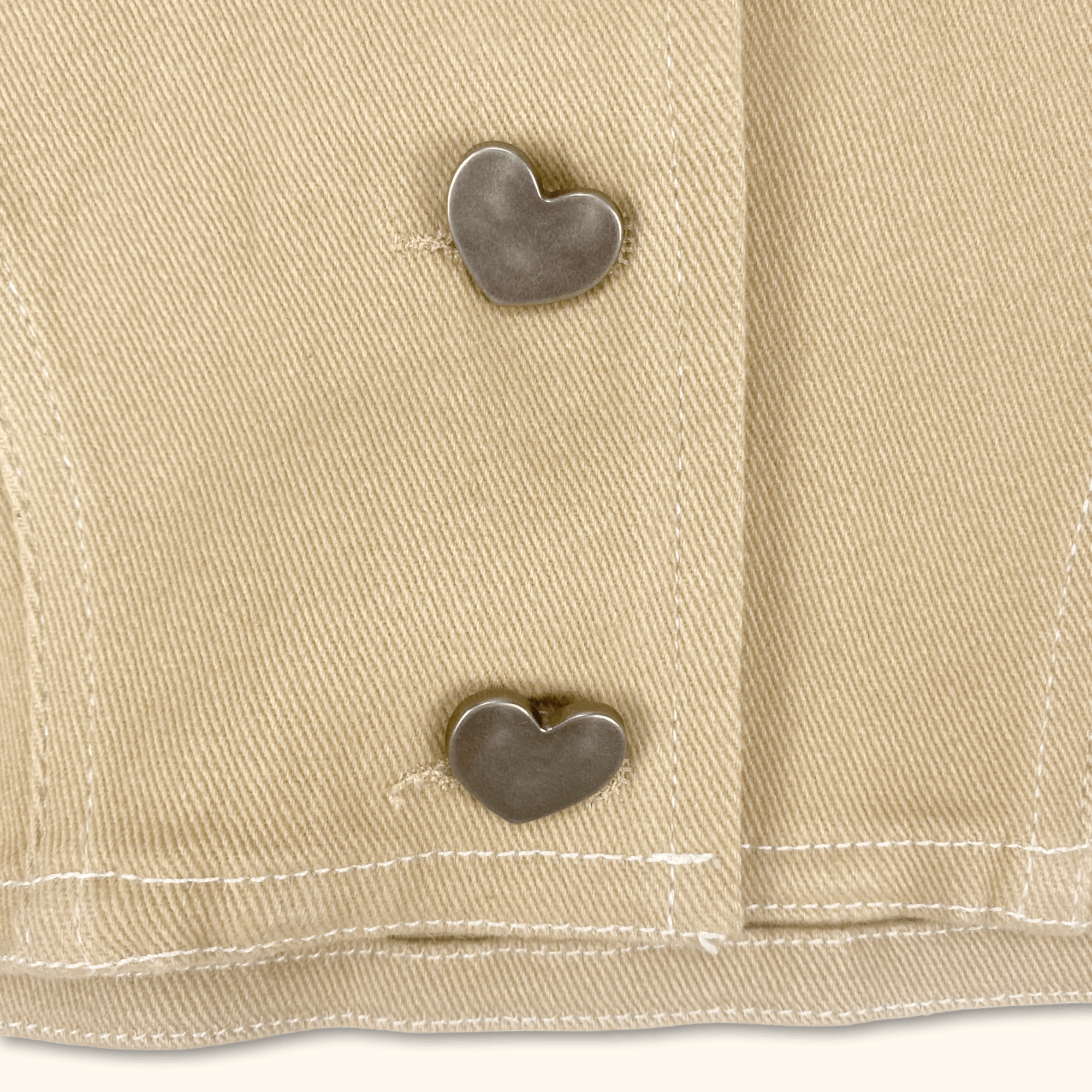 The Kript Beige Denim Crop Top - Size XS -  - Tops & Shirts