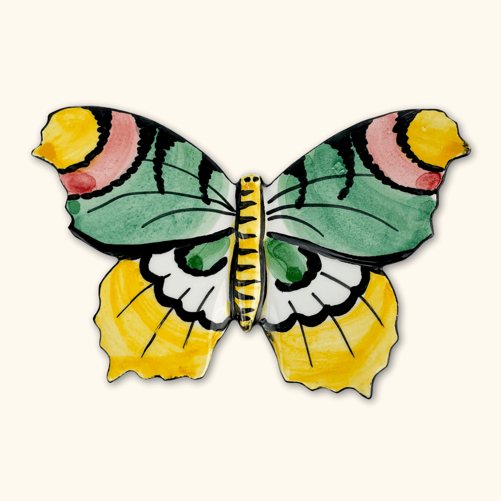 Ceramic Wall hanging Butterflies - Set of 2 - - Decoration