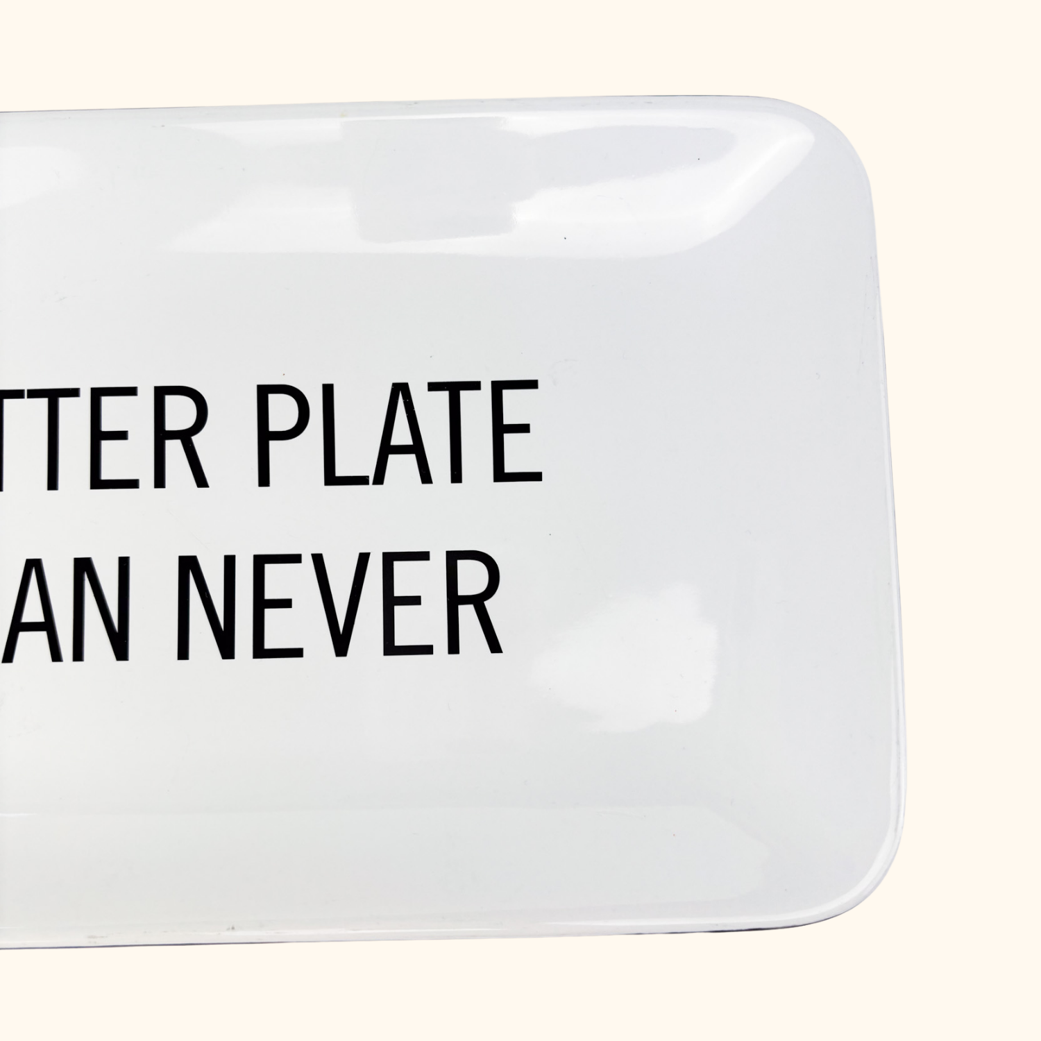 Kenneth Cole Serving Plate "Better Plate Than Never" Kenneth Cole