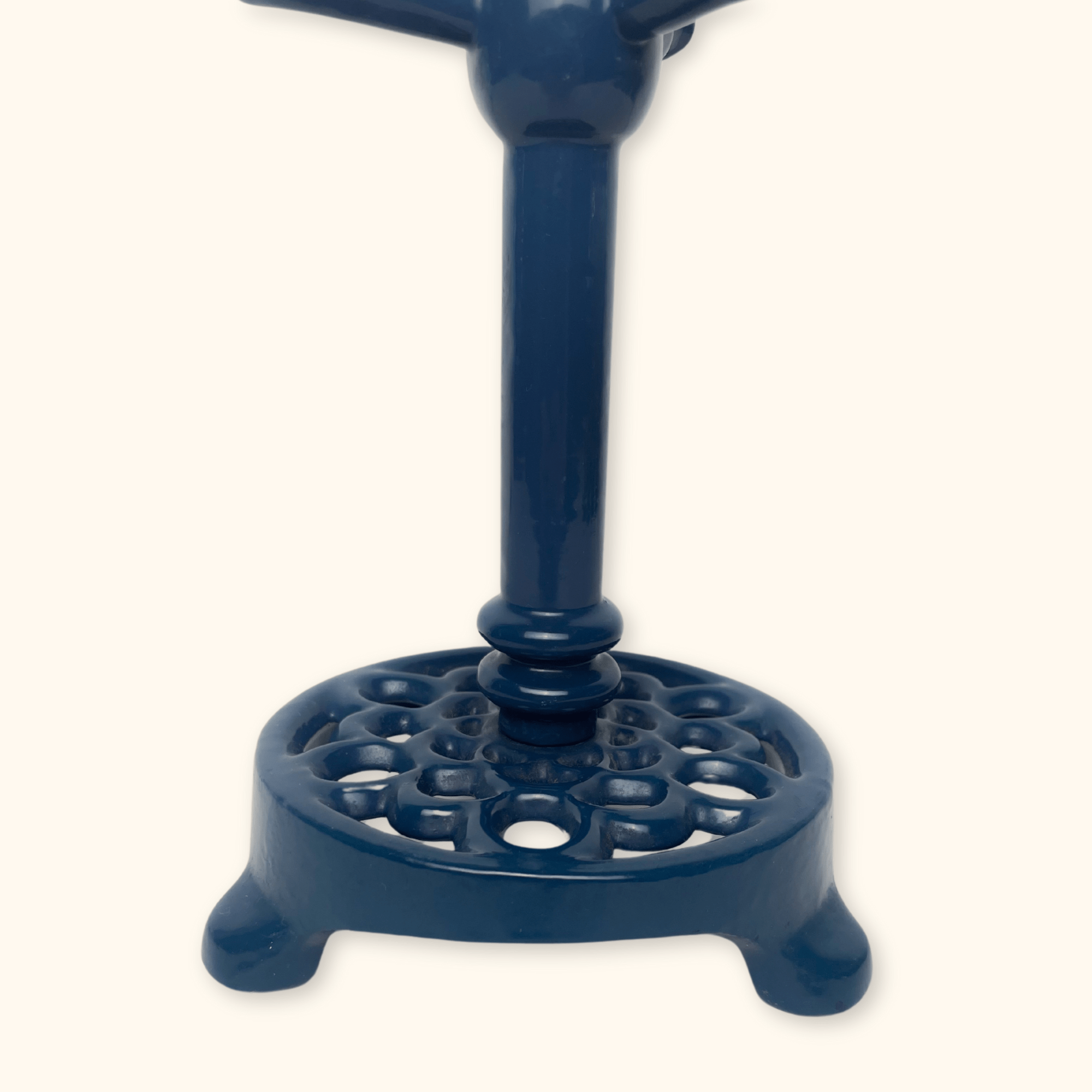Navy Blue Cast Iron Mug Tree Stand - - Kitchenware