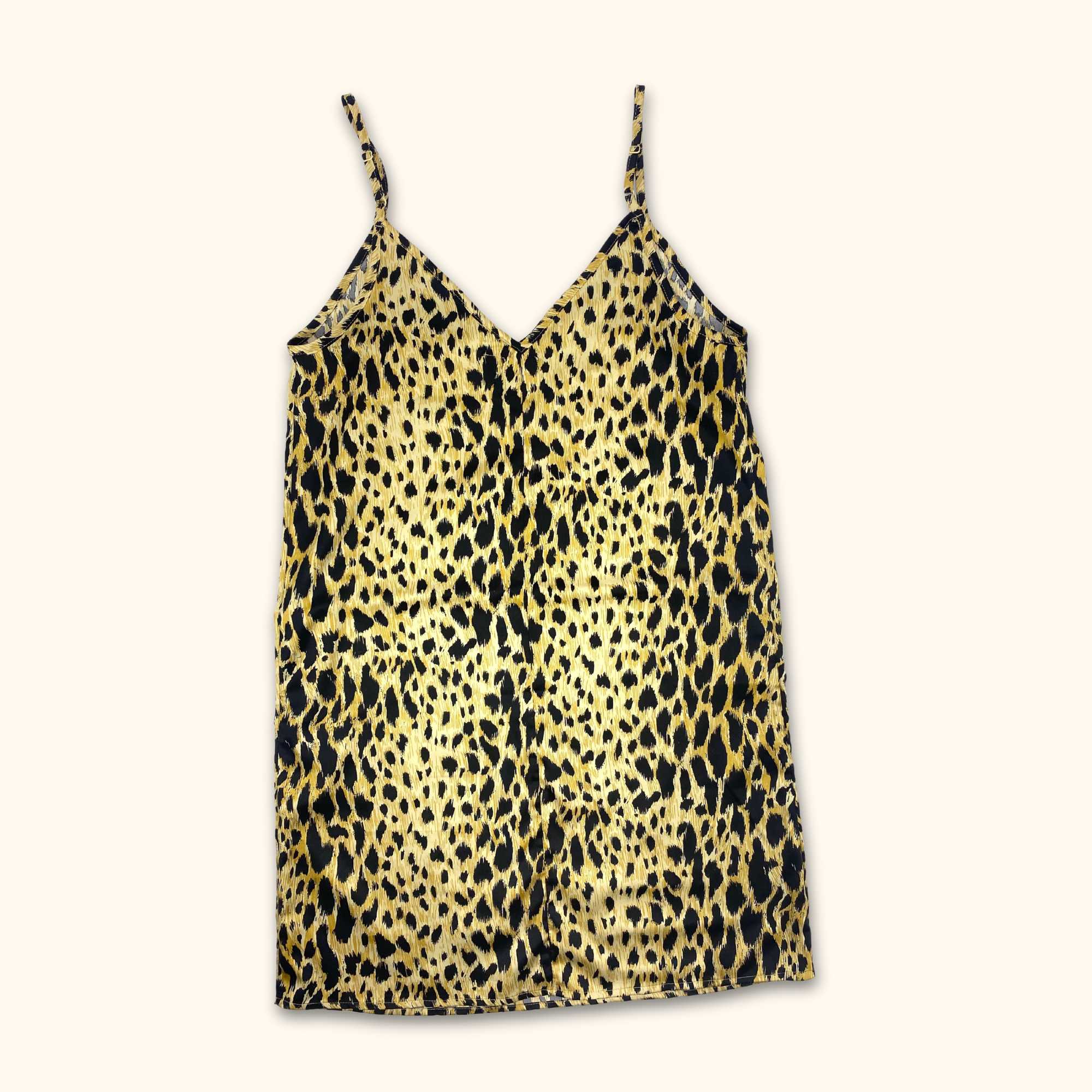 ASOS Design Leopard Print Cami Slip Dress Mini - Size 10 - - Dresses