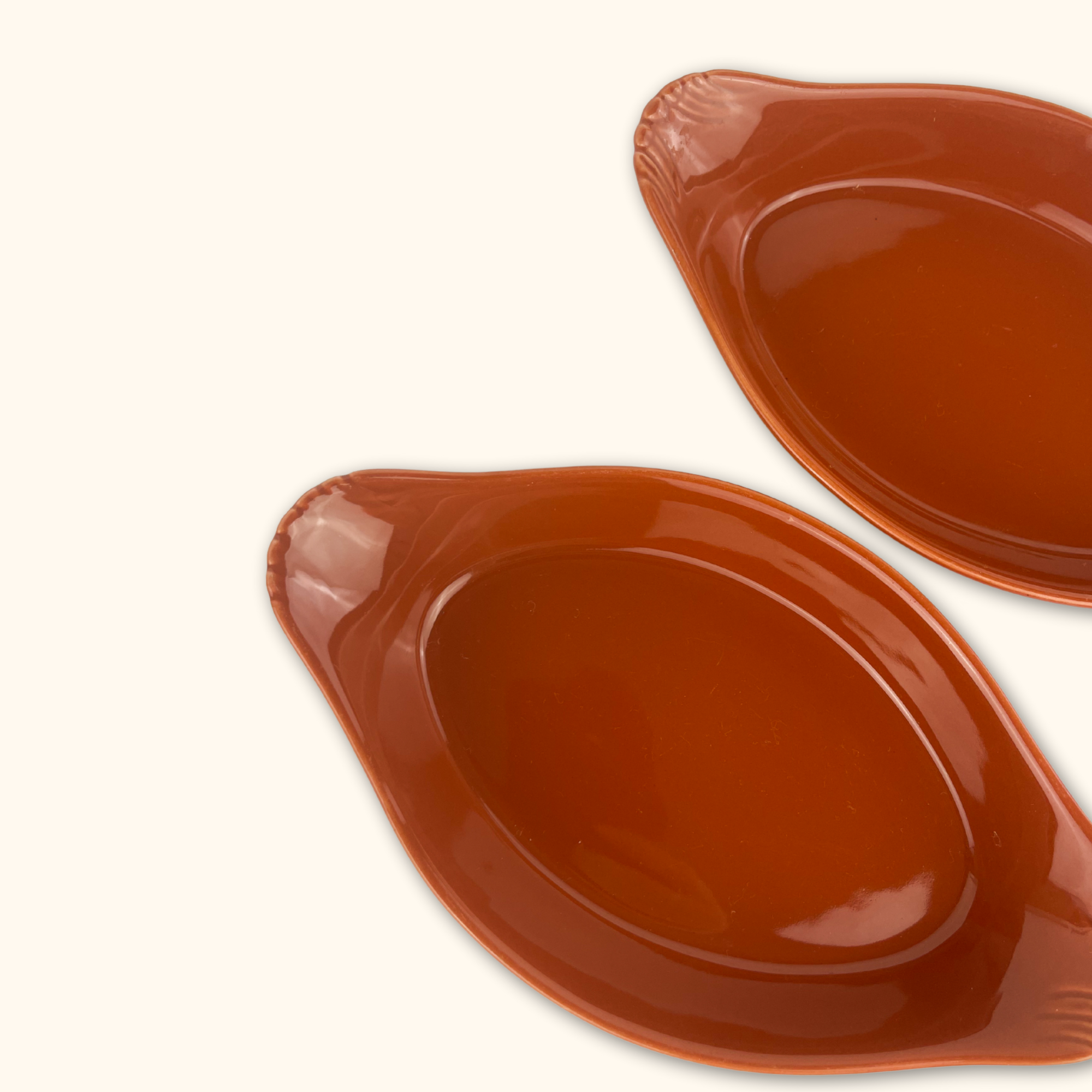 Olympia Pottery Brown Ceramic Pie Dish - Set of 2 - - Kitchenware