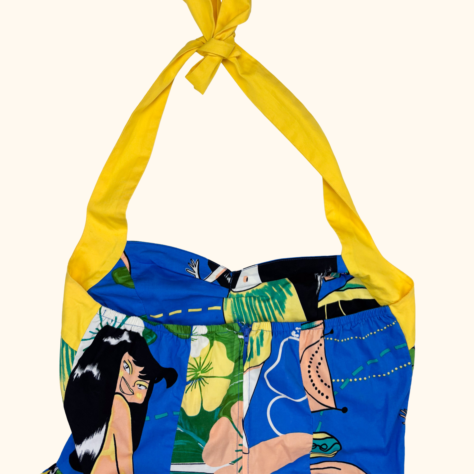 Banned Retro Tiki Halterneck Dress - Size Medium Banned