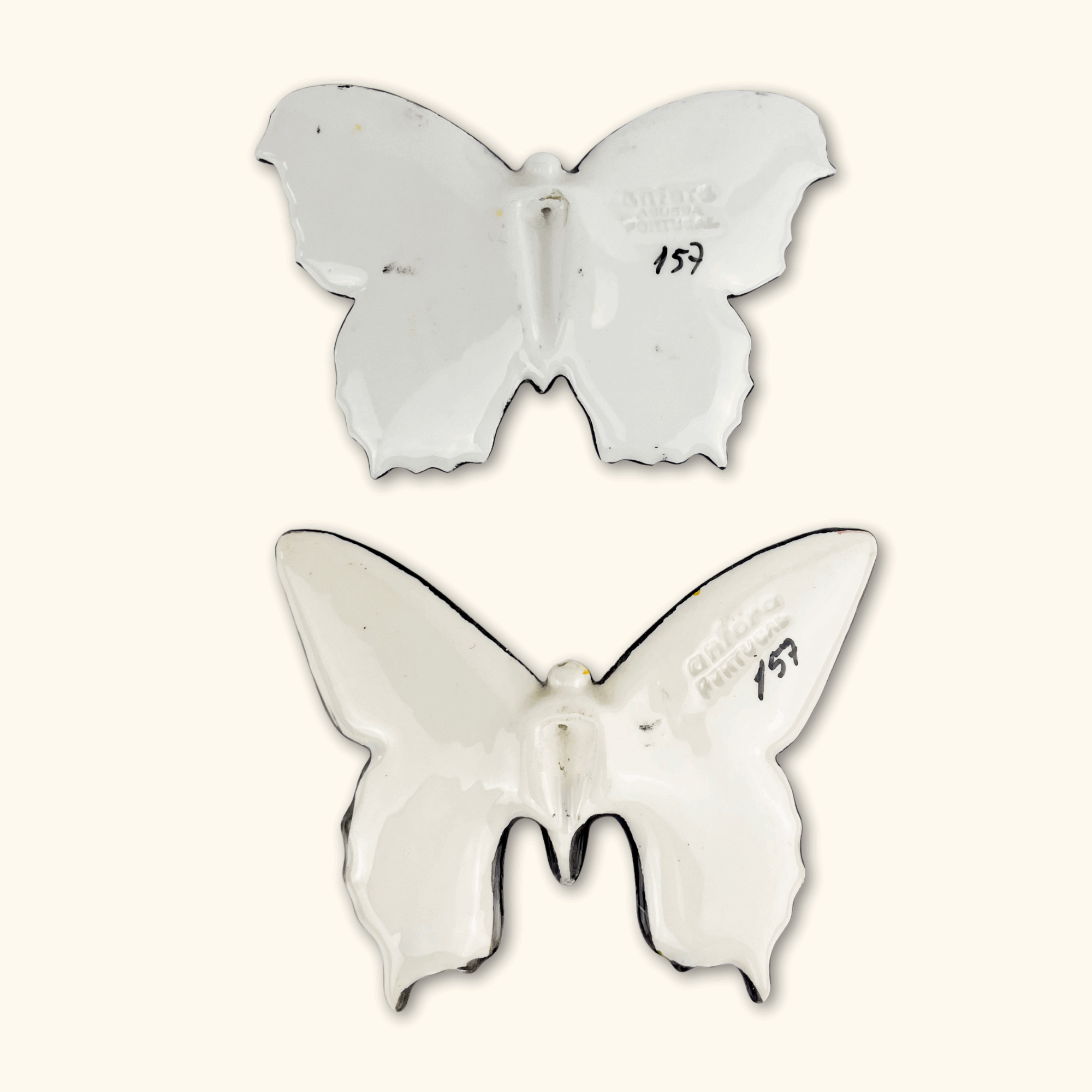 Ceramic Wall hanging Butterflies - Set of 2 - - Decoration