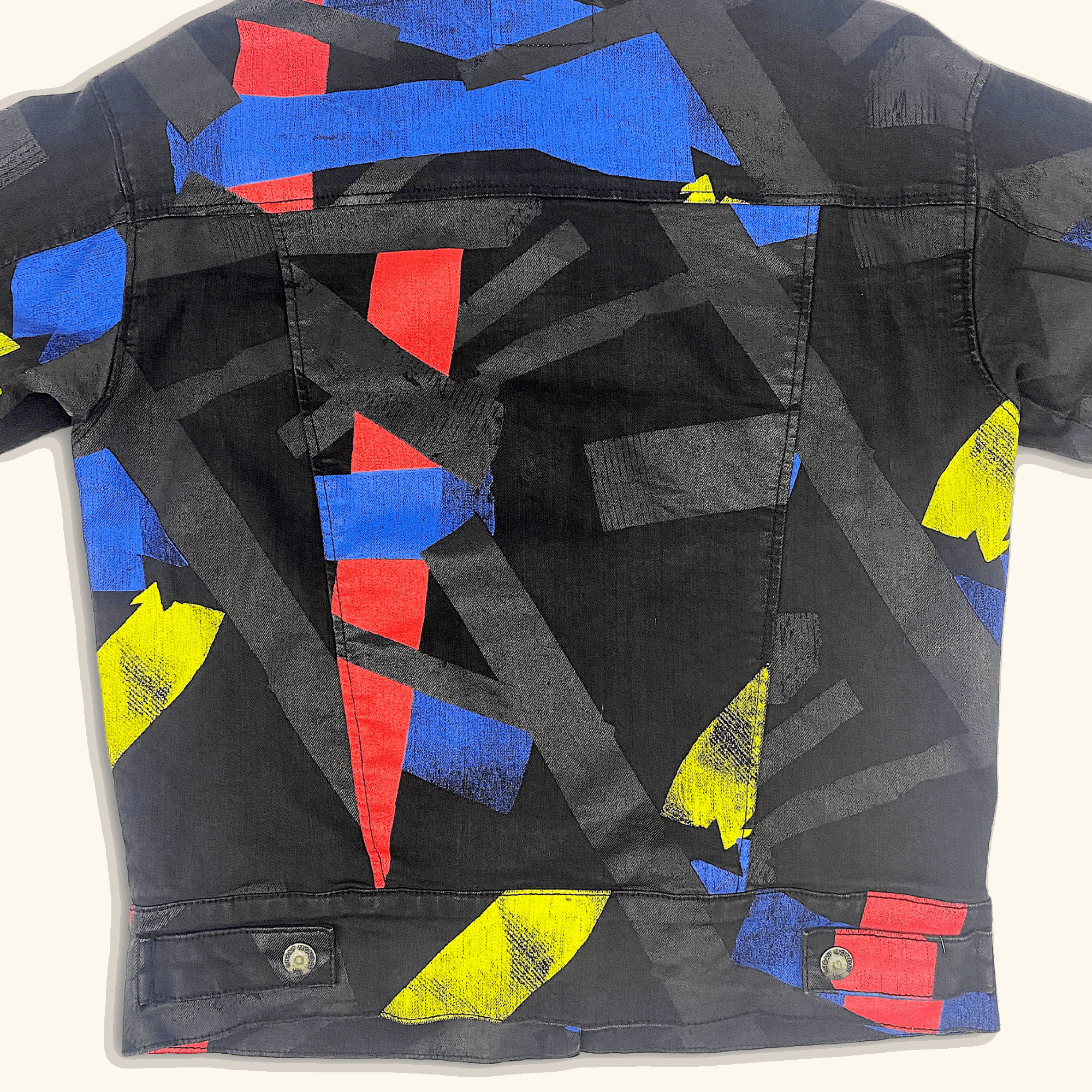 Cheap Monday Colour Block Black Denim Jacket - Size XS -  - Coats & jackets