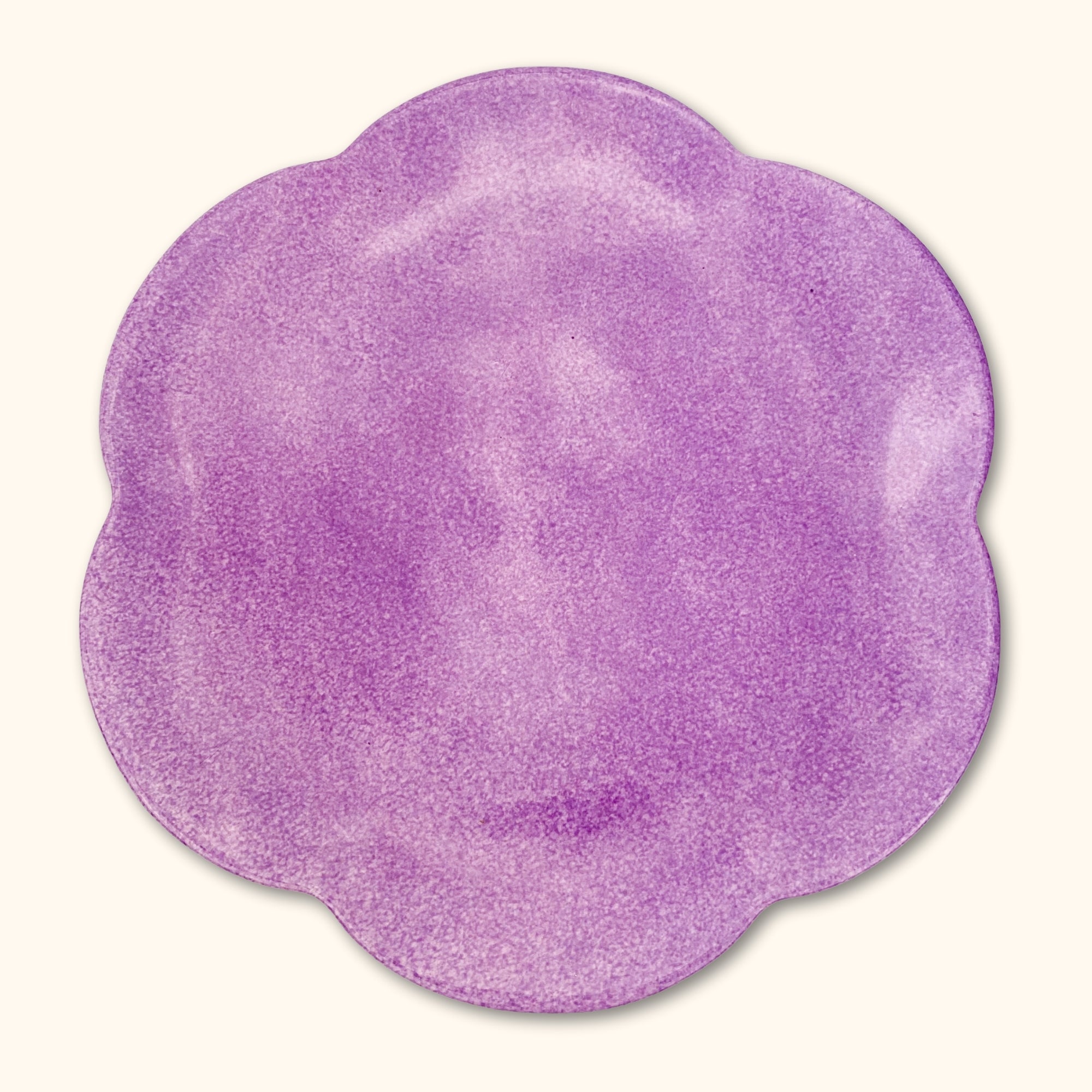 Maryse Boxer Purple Flower Serving Plate - - Dishware