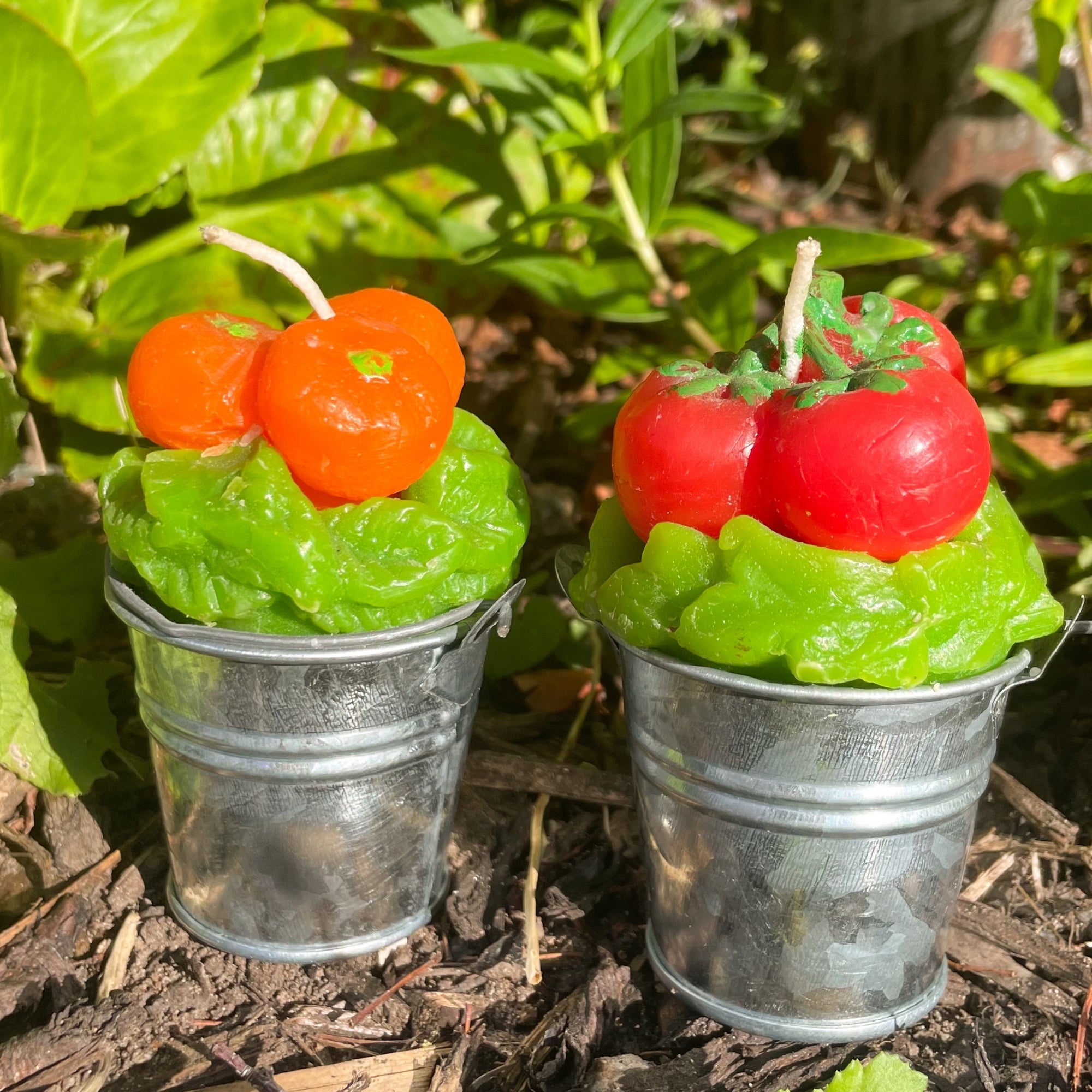 Unique Fruit Shaped Candles Tomato and Orange - - Candles