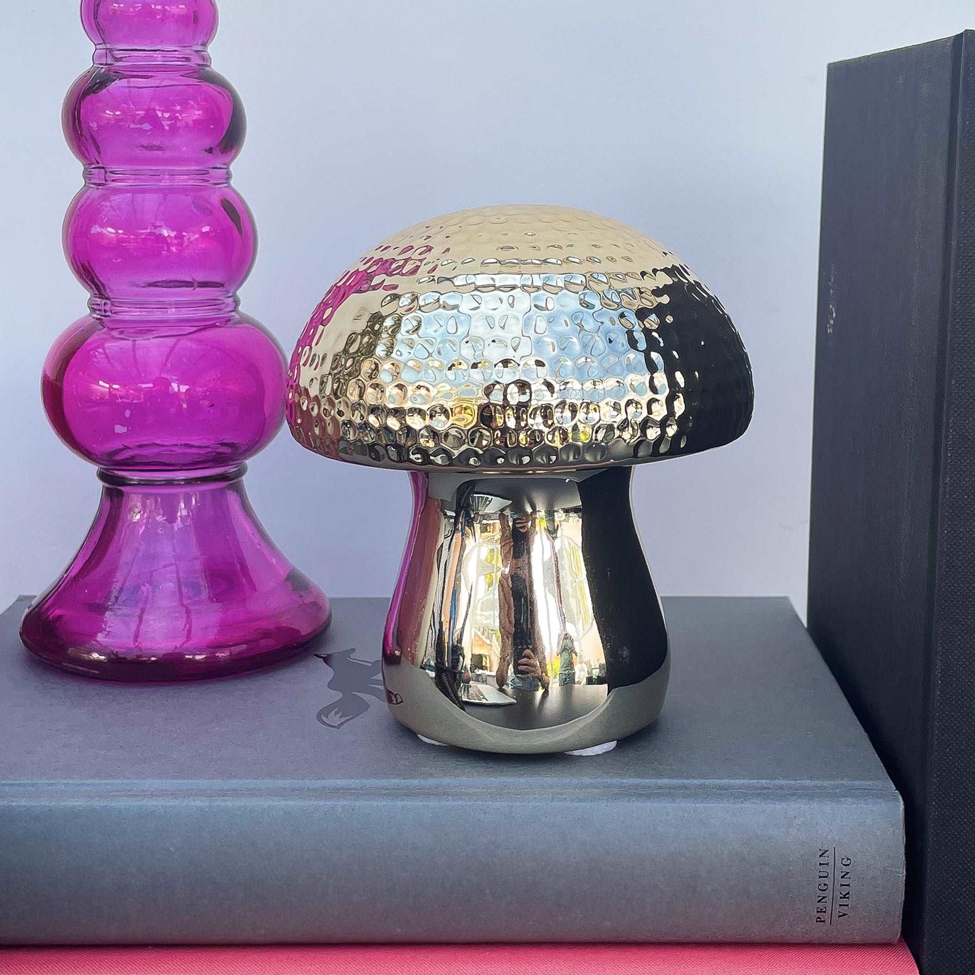 Funky Gold Mushroom Ornament - - Ornaments