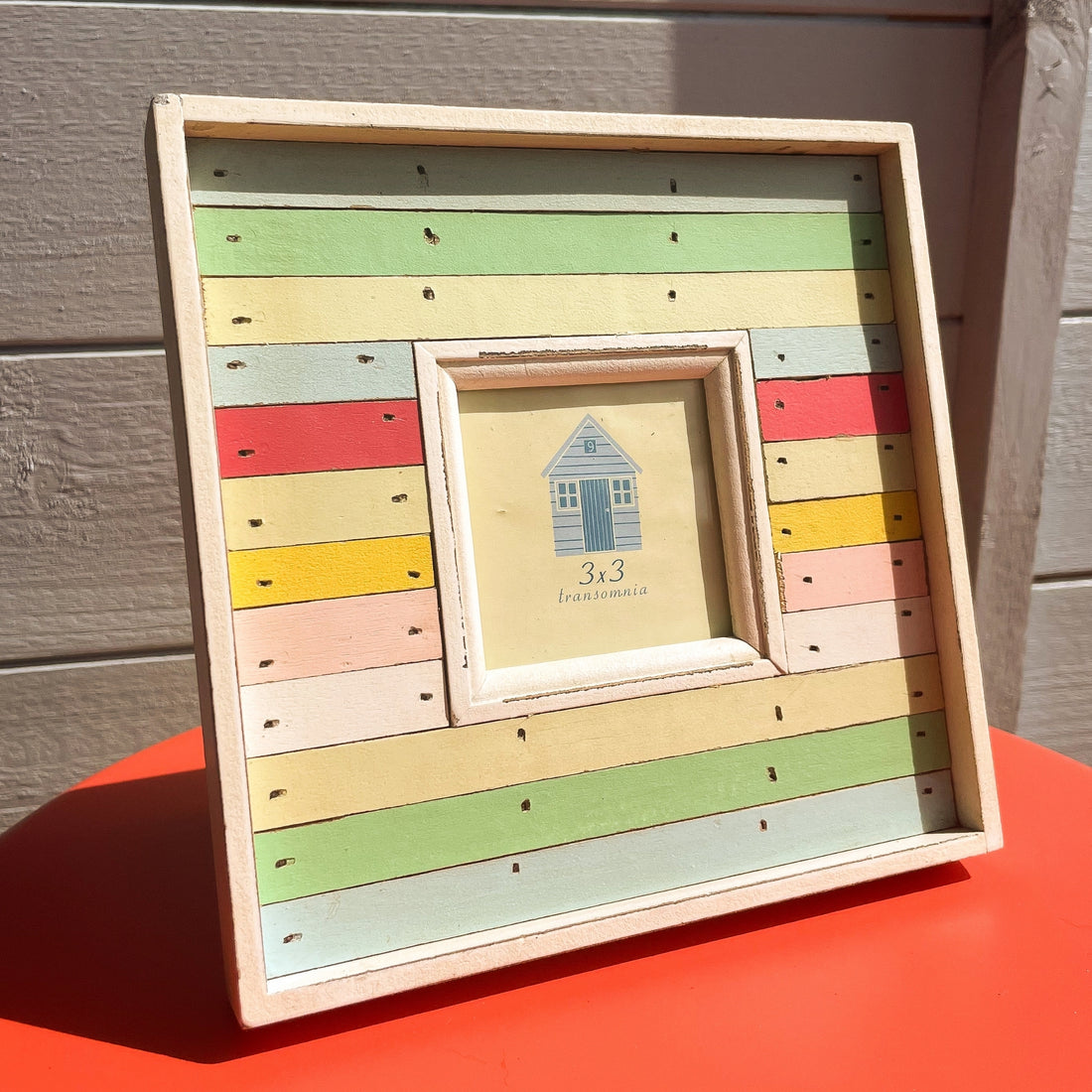 Striped Colourful Wooden Square Picture Frame -  - Frames