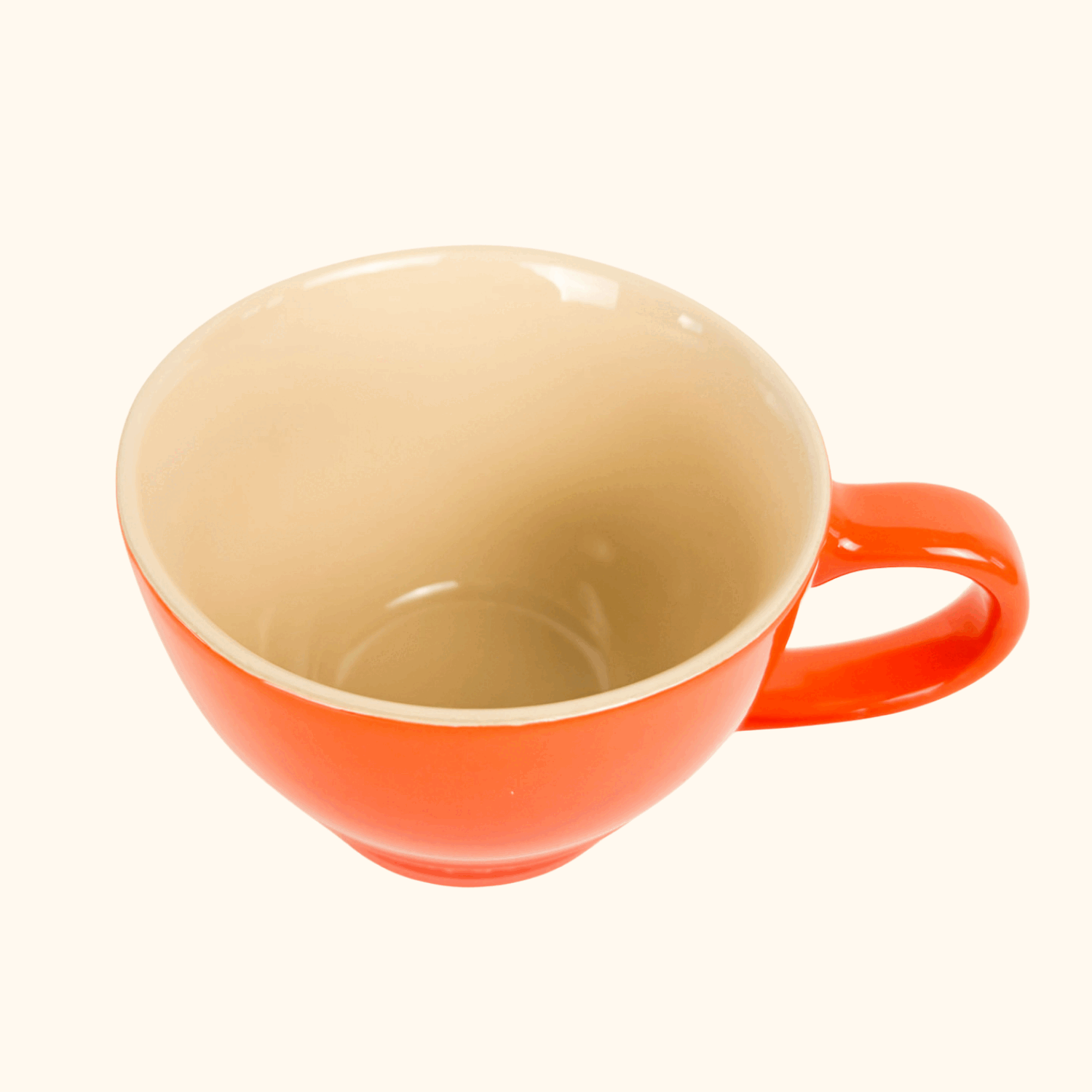 Le Creuset Volcanic Orange Stoneware Grand Mug 400ml - - Kitchenware