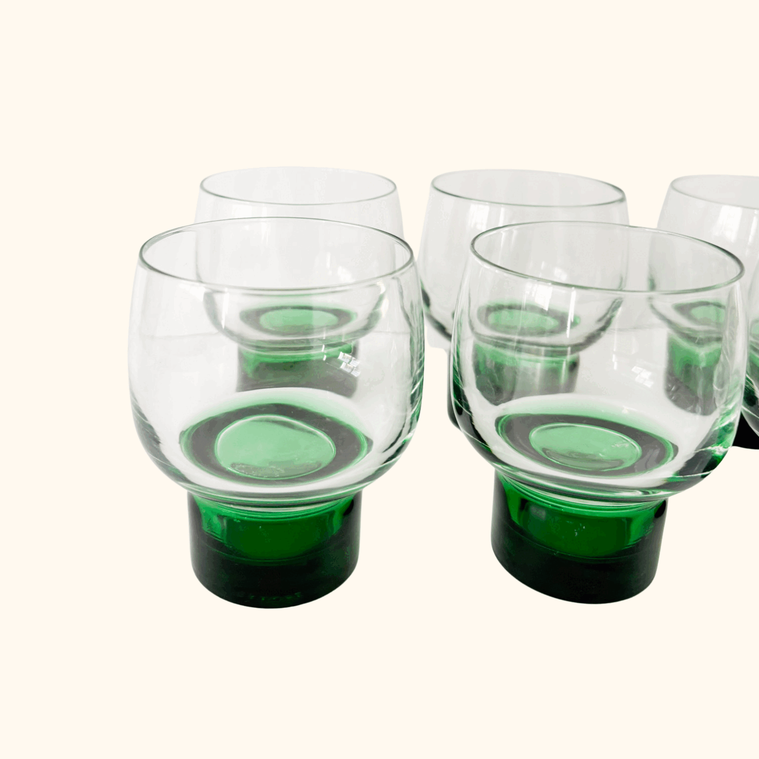 Luminarc Green Stem Whisky Glasses - Set of 6 - - Glassware