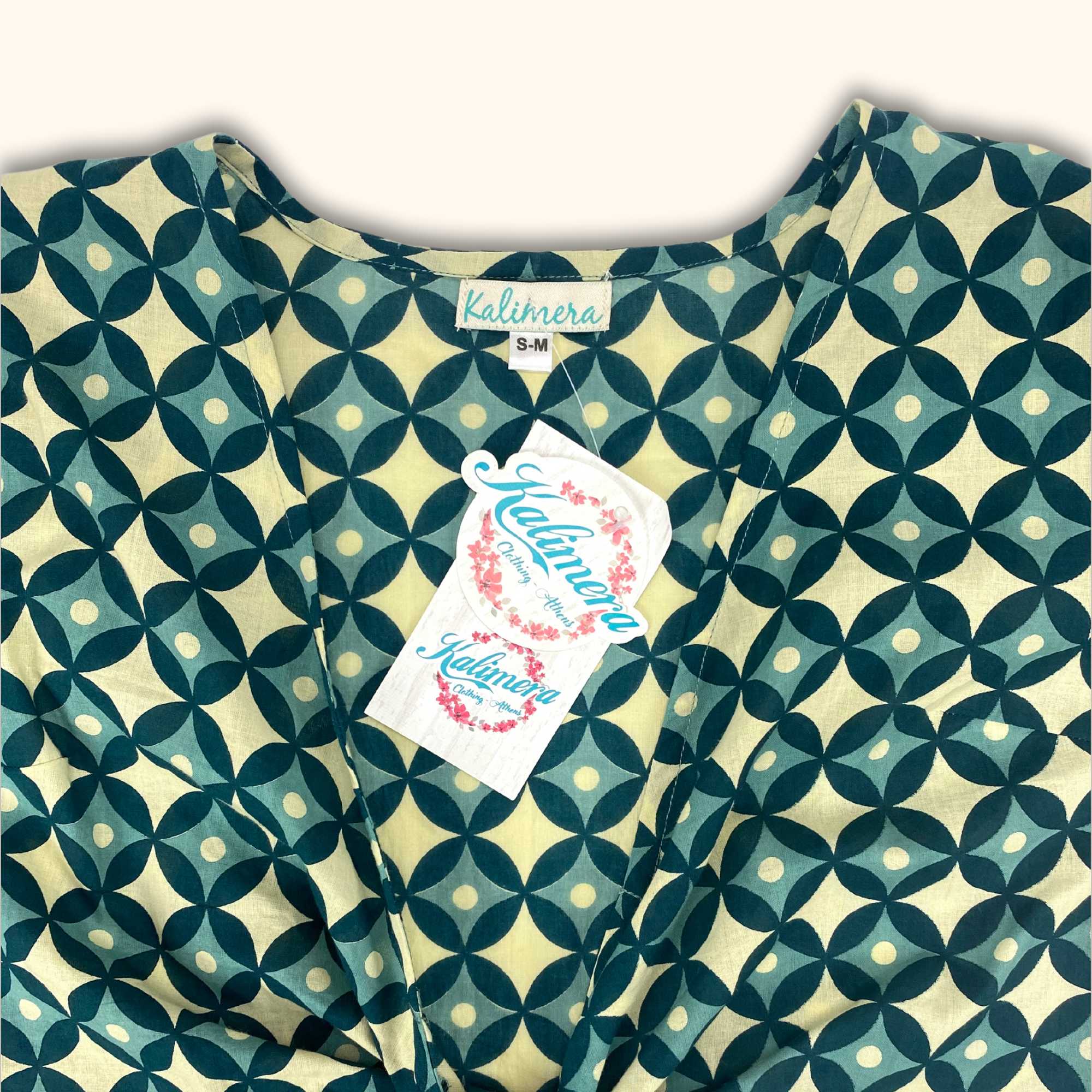 Tie Front Cropped Short Sleeve Shirt Teal - Size Small - - Tops & Shirts