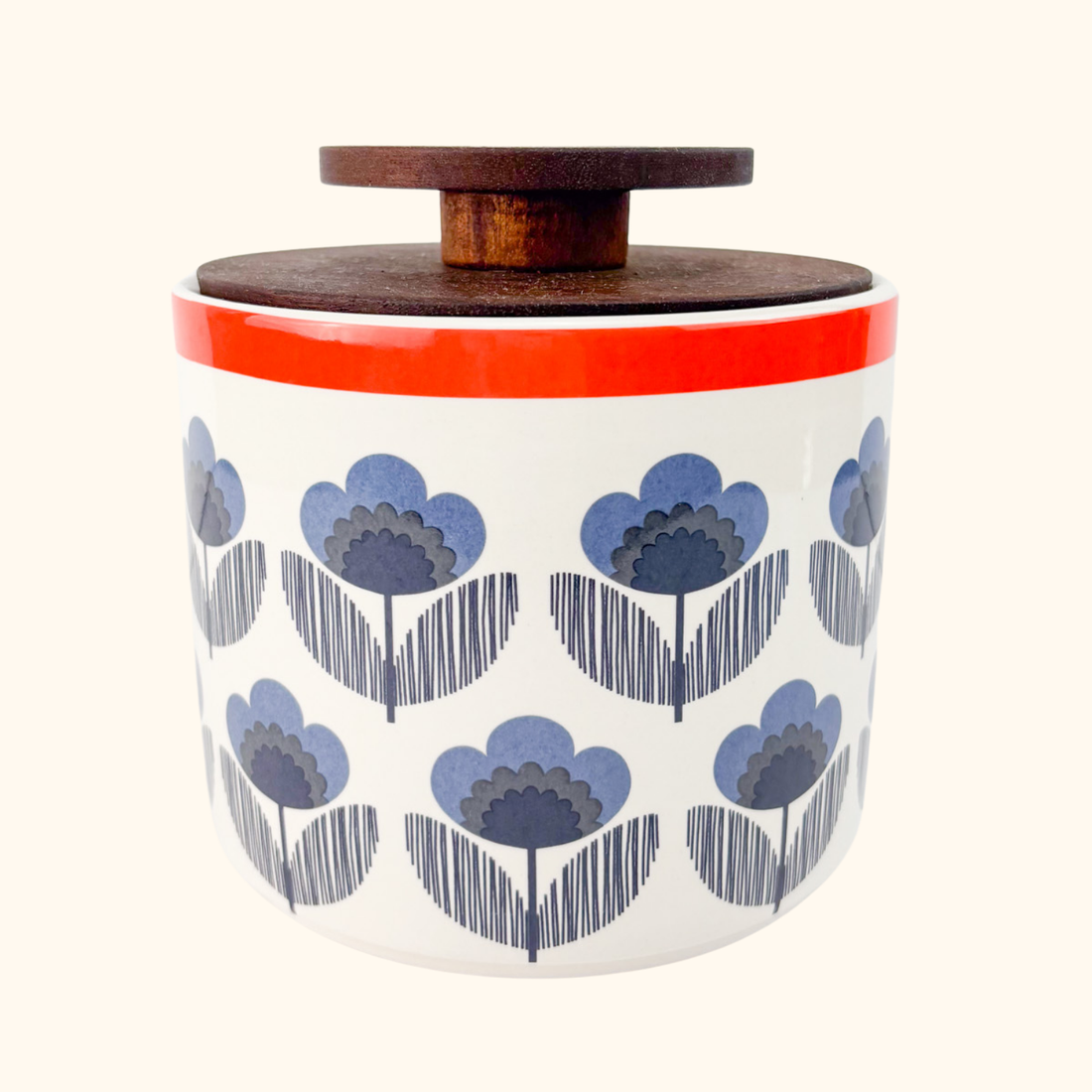 Orla Kiely Poppy Meadow Ceramic Storage Jar Orla Kiely