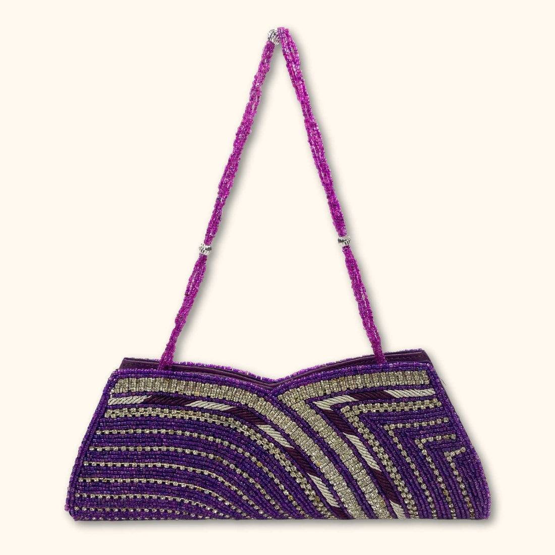 Y2K Embellished Purple Shoulder Bag -  - Bags