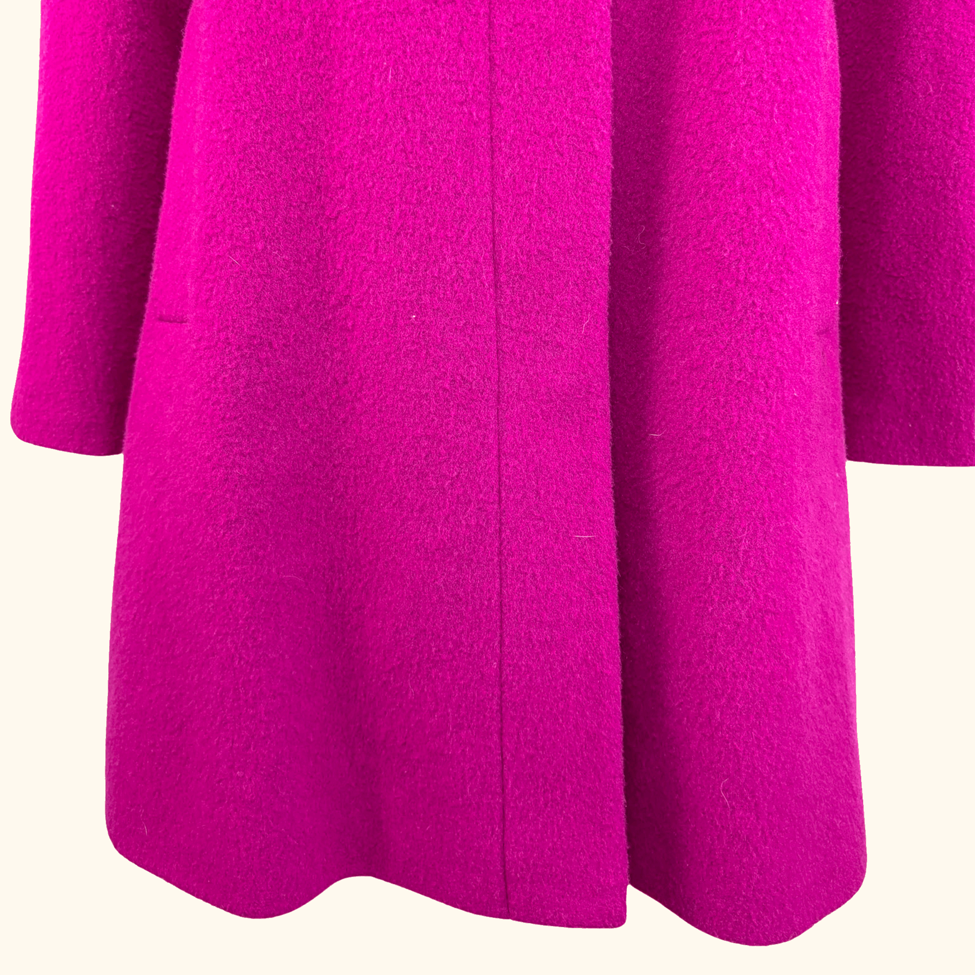 John Lewis Pink Wool Blend Swing Coat - Size 10 John Lewis
