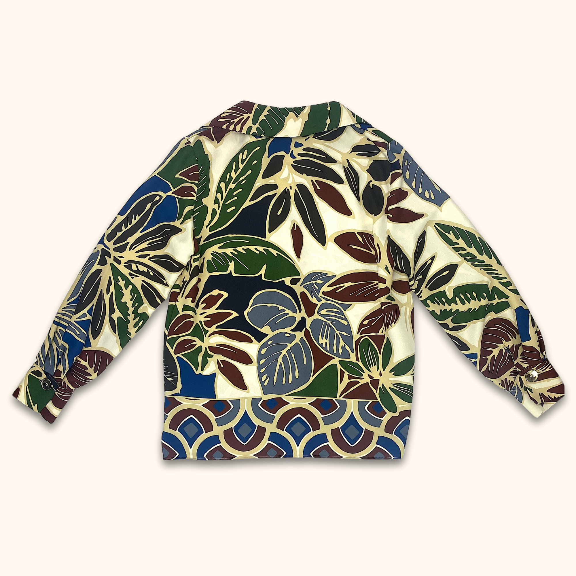 Zara Abstract Print Relaxed Fit Long Sleeve Blouse - Size Medium - - Tops & Shirts