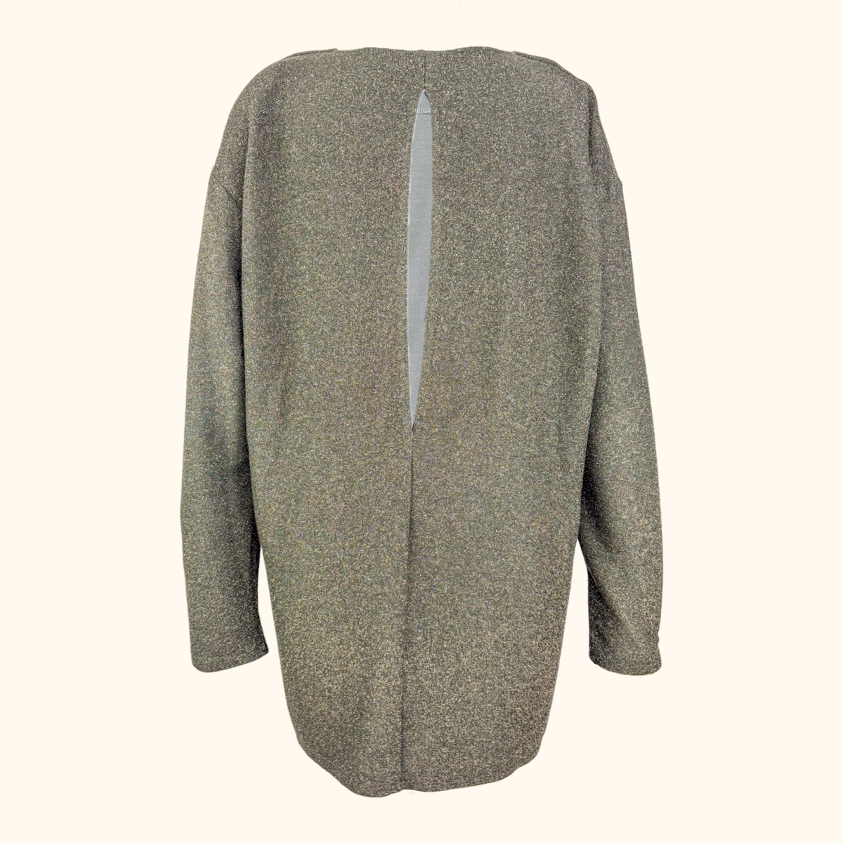 & Other Stories Khaki Green Sparkle Long Sleeve Dress - Size 12