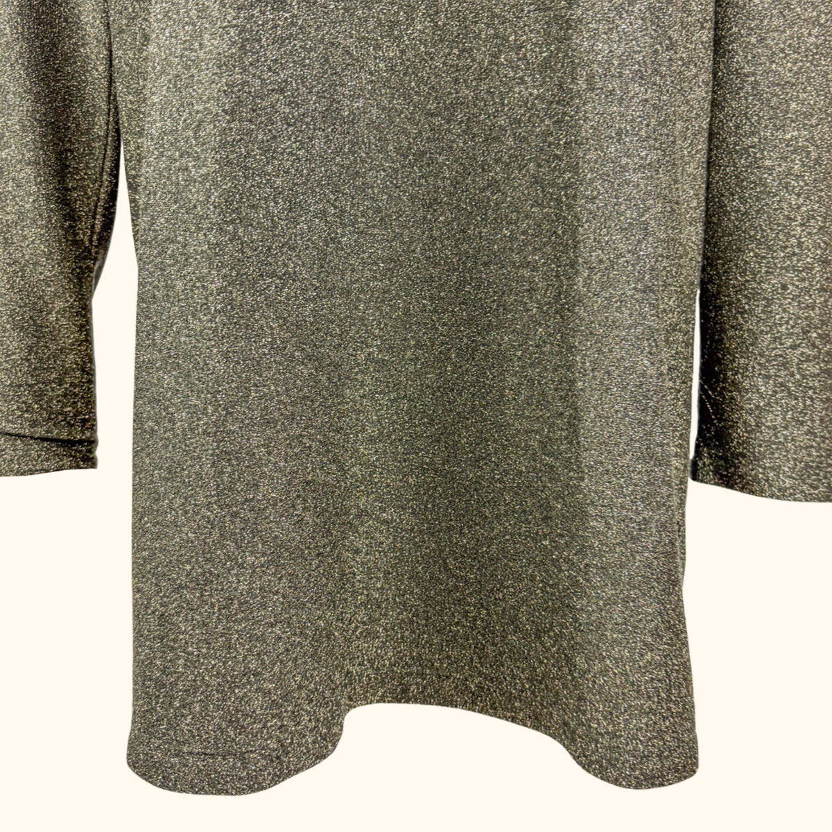 & Other Stories Khaki Green Sparkle Long Sleeve Dress - Size 12