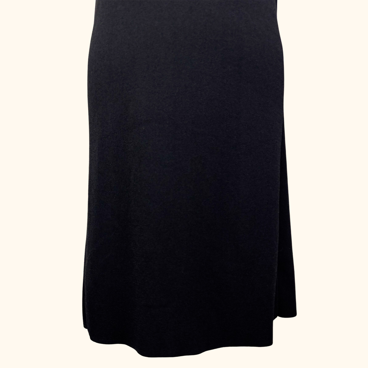 Whistles Black Ribbed Midi Length Dress - Size Medium